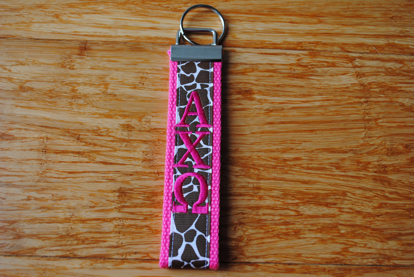 Alpha Chi Omega Keychain Keyfob Wristlet