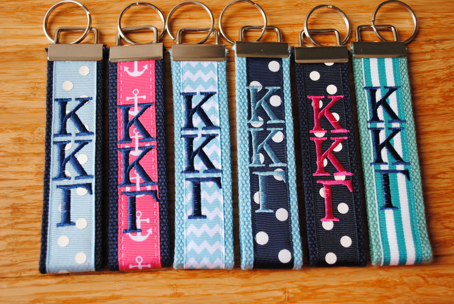 Kappa Kappa Gamma Sorority Keychain Keyfob Wristlet