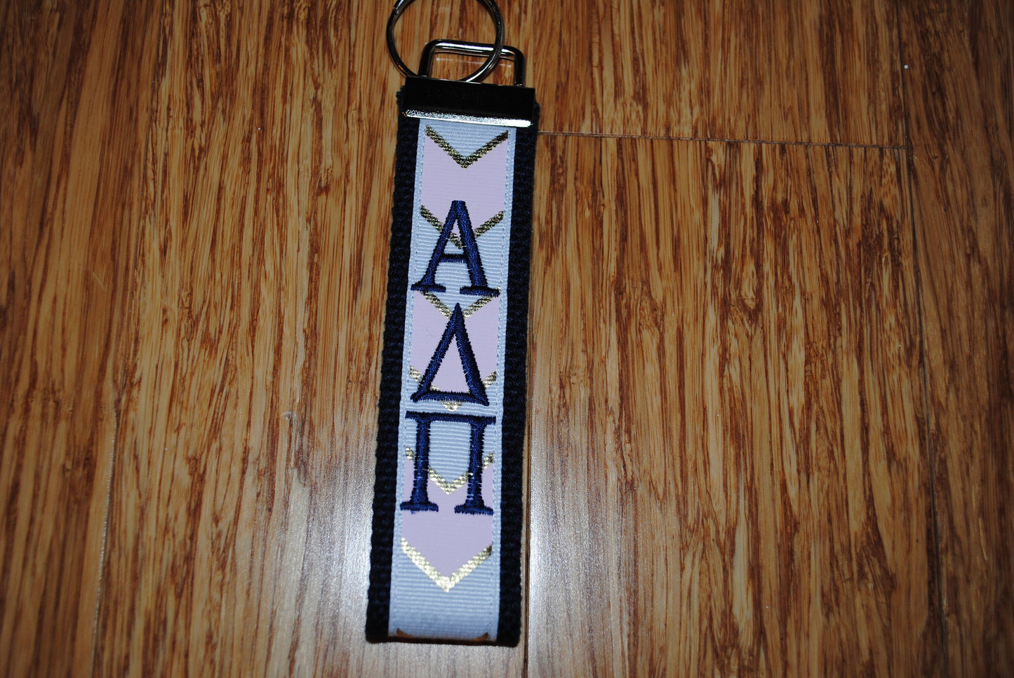 Sorority Keychain, Arrows, Keyfob, Choose Sorority, Grandmother, Initial, Personalize Grosgrain Ribbon Wristlet Official Licensed Embroidery