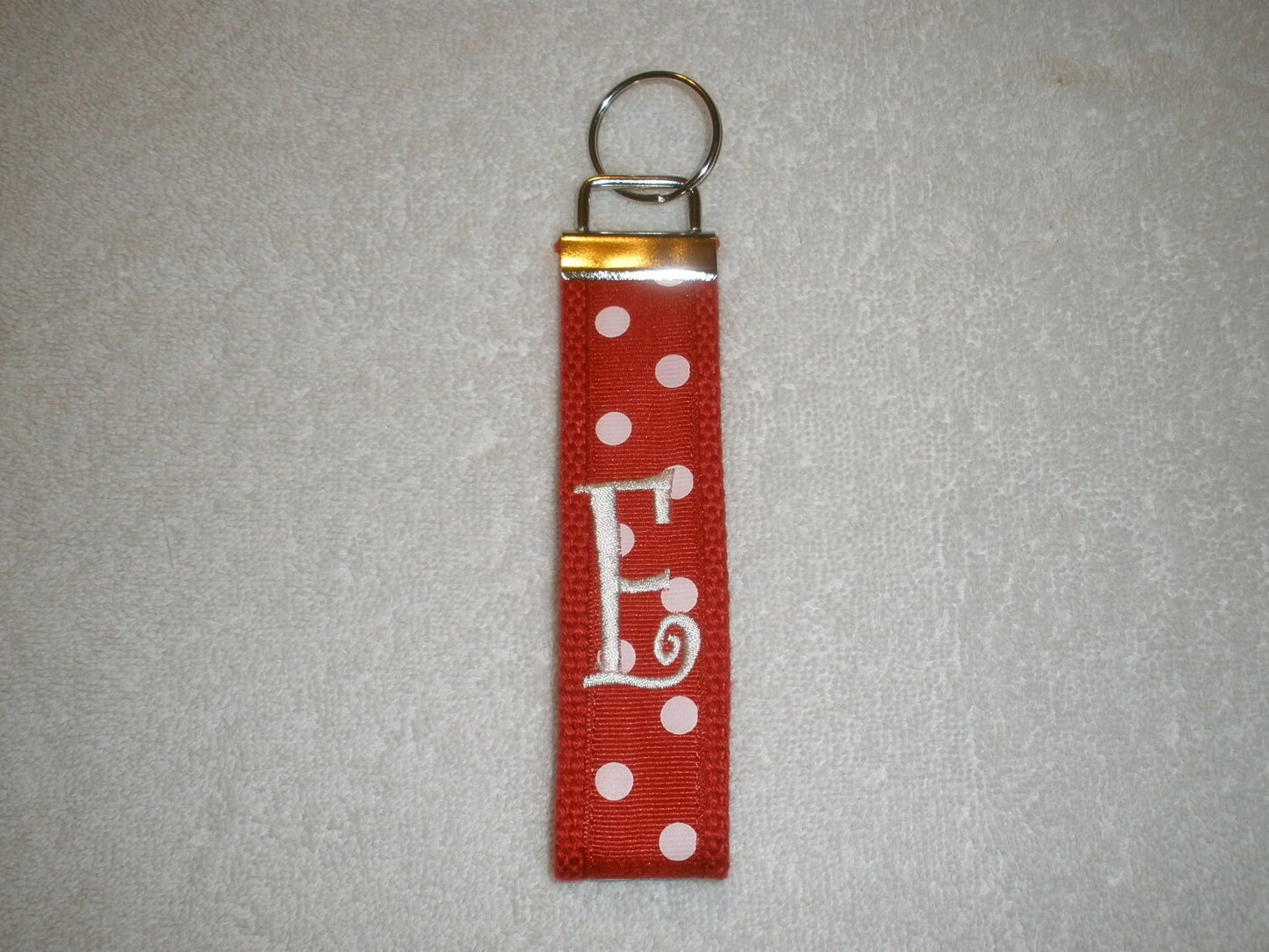 Radford University Keychain - Monogrammed Key Fob Cotton Webbing Ribbon Wristlet