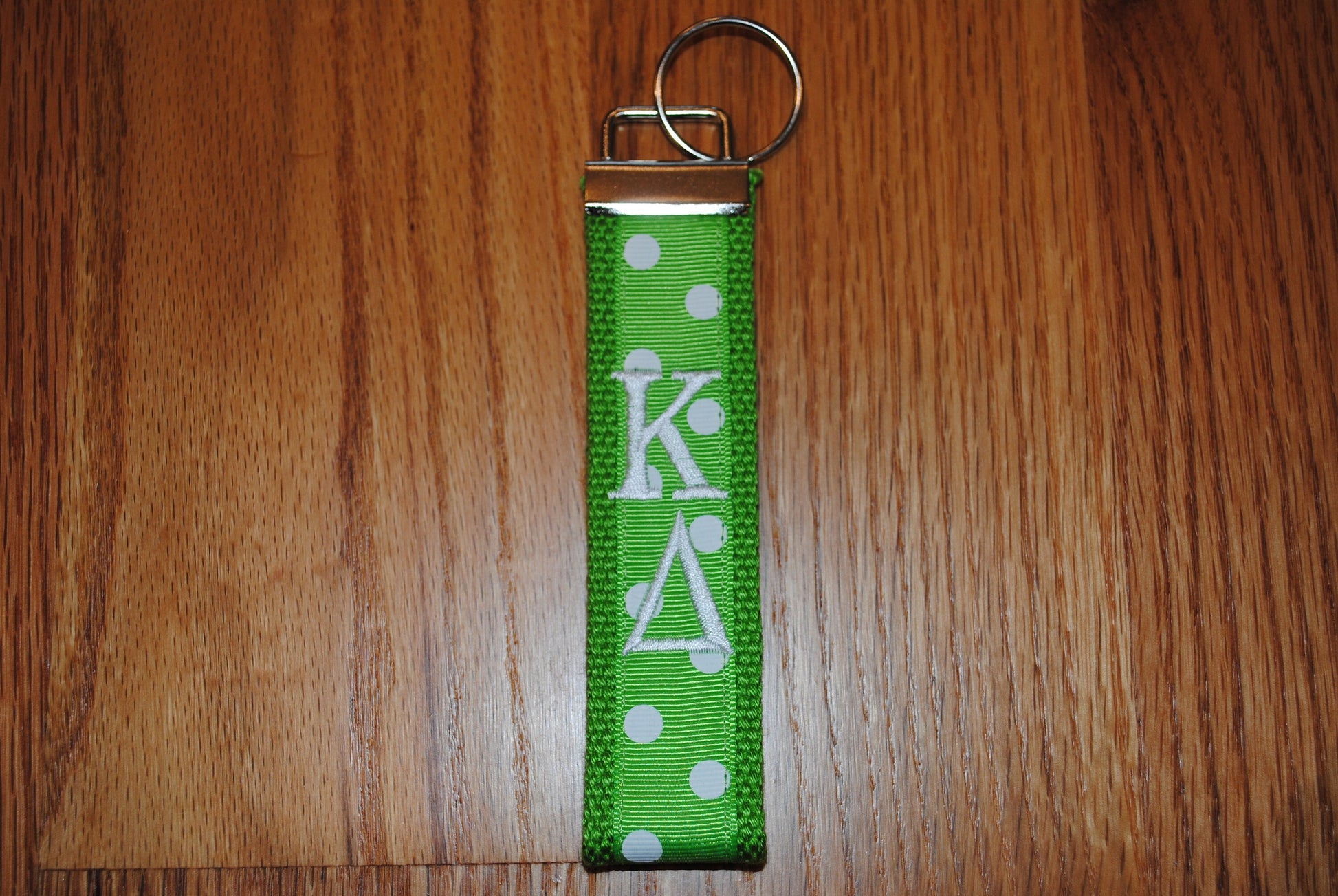 Kappa Delta Sorority Keychain Monogrammed-Choose Design,Sorority, Letter, Personalized Wristlet Licensed product.Key Fob, Embroidery