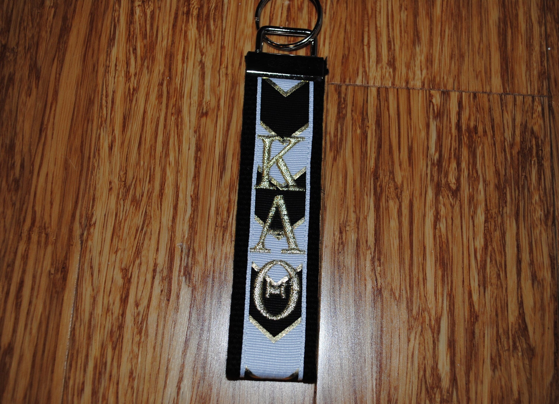 Sorority Keychain, Arrows, Keyfob, Choose Sorority, Grandmother, Initial, Personalize Grosgrain Ribbon Wristlet Official Licensed Embroidery