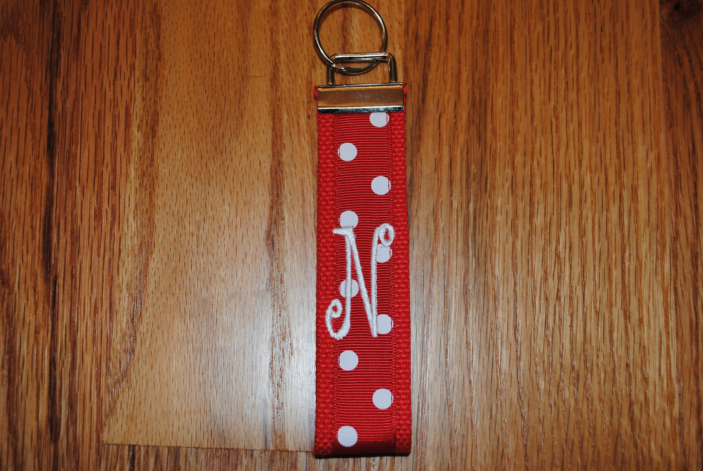 Radford University Keychain - Monogrammed Key Fob Cotton Webbing Ribbon Wristlet