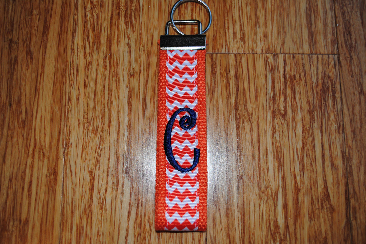 Sorority Keychain -Chevron Keychain/Grandmother/Monogrammed-Choose Color,Sorority, Letter, Personalized Wristlet Licensed product Embroidery