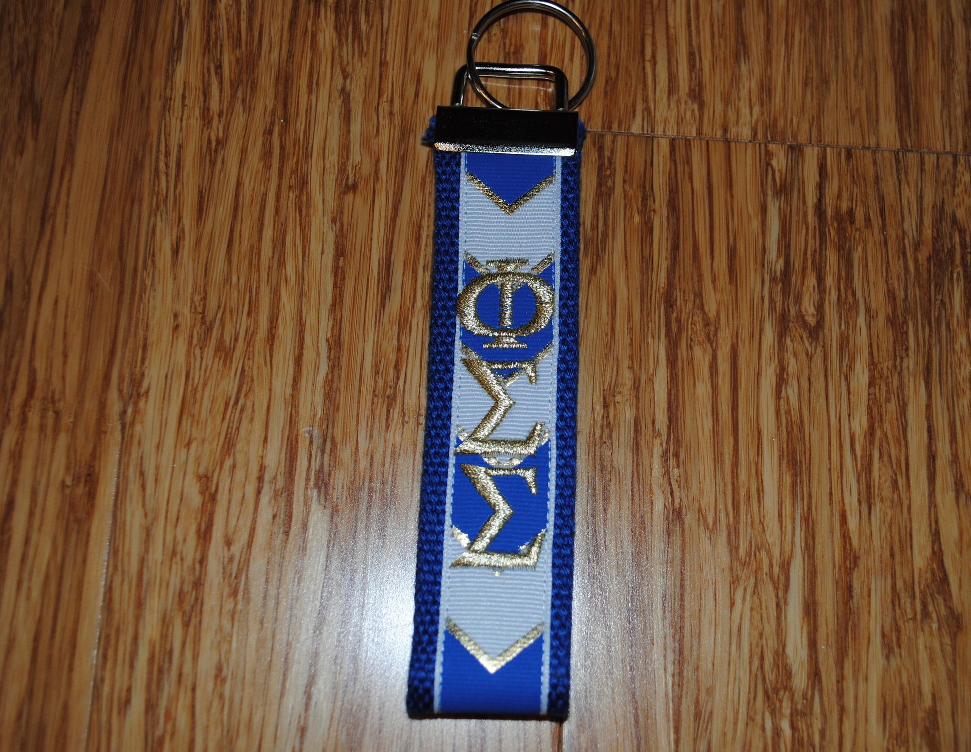 Sorority Keychain, Arrows, Keyfob, Choose Sorority, Grandmother, Initial, Personalize Grosgrain Ribbon Wristlet Official Licensed Embroidery