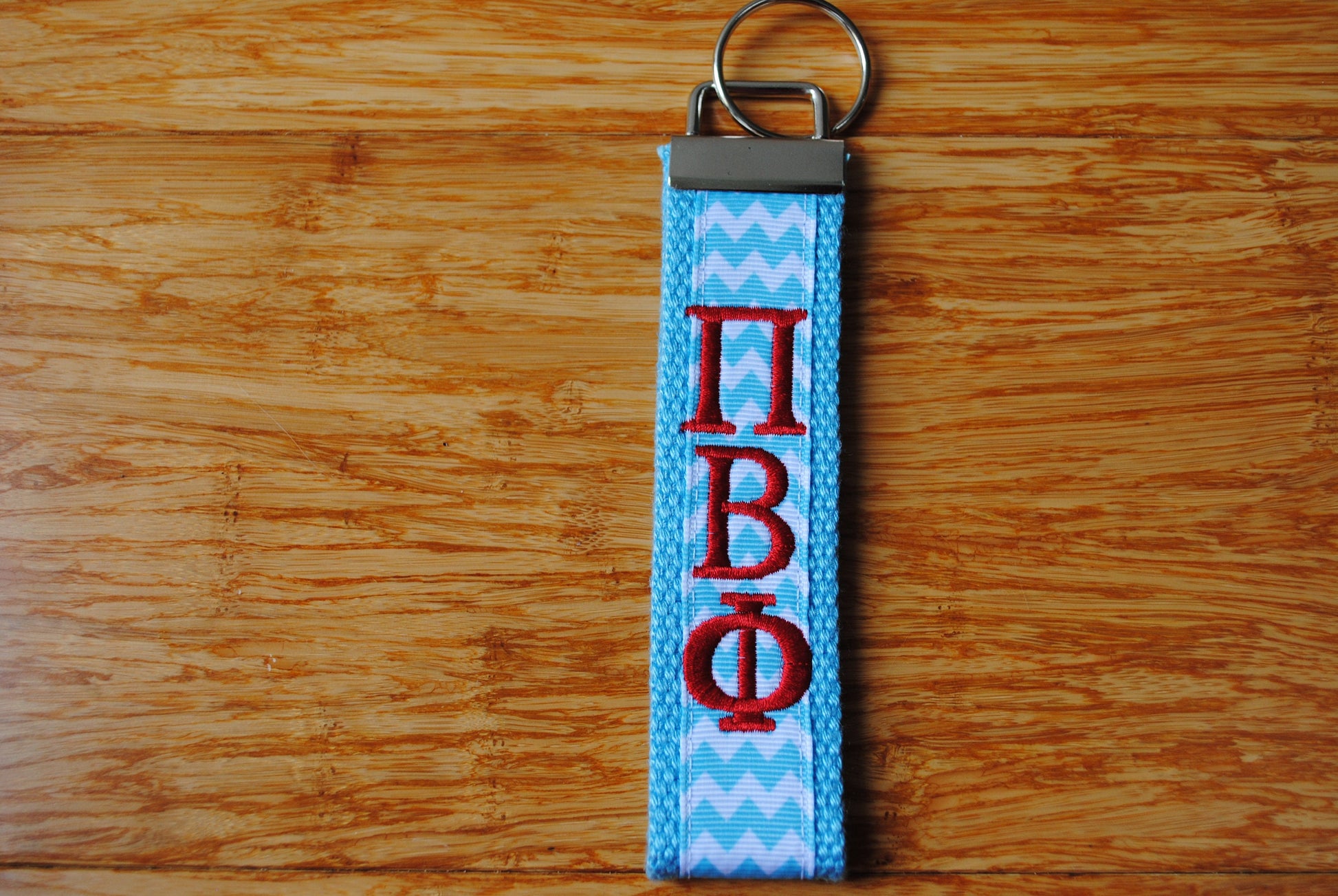 Pi Beta Phi Key Fob- Monogrammed-Choose Design,Sorority, Letter, Personalized Keychain Wristlet Licensed product.Key Fob, Embroidery