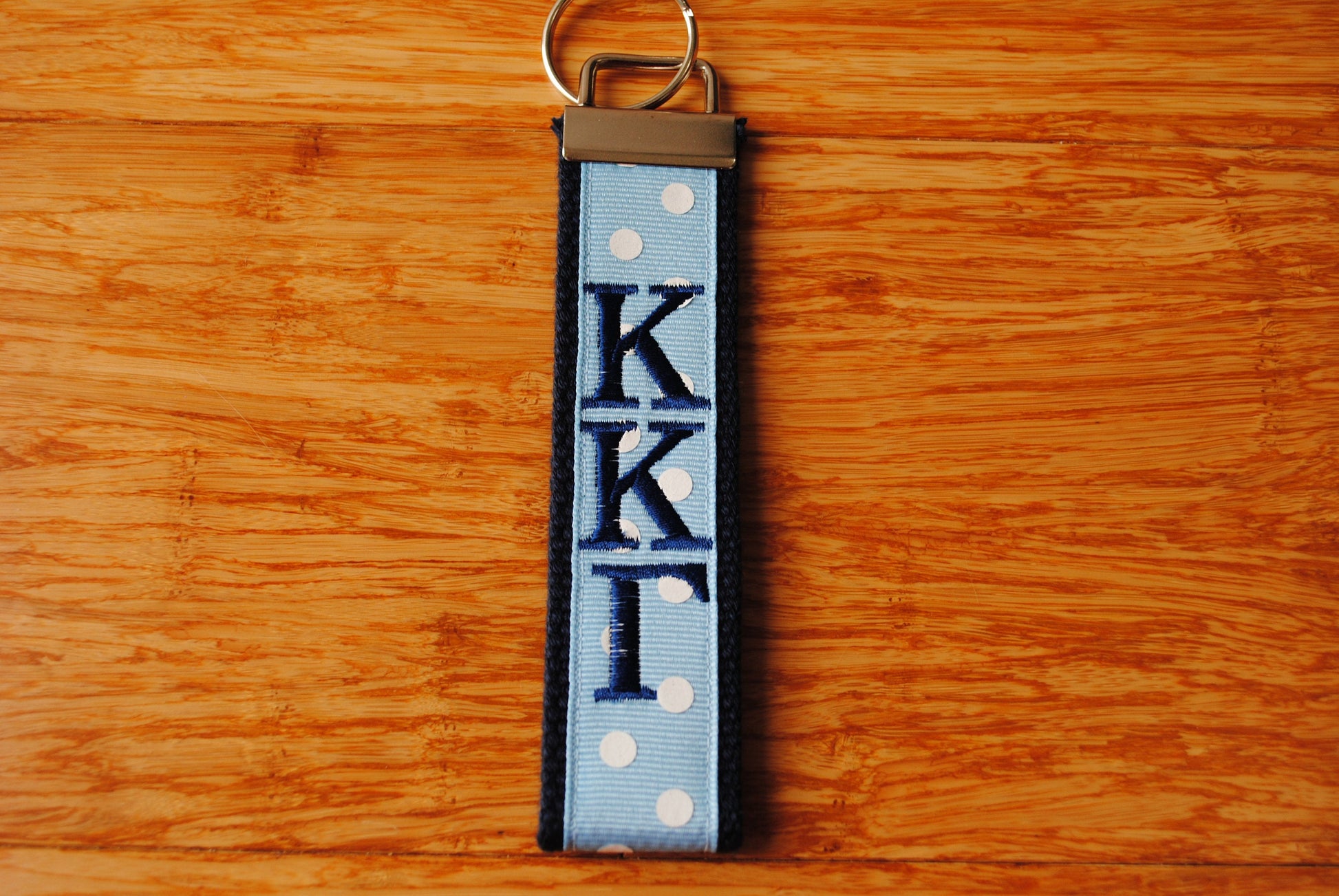 Kappa Kappa Gamma Key Fob/Keychain - Monogrammed-Choose Design,Sorority, Letter, Personalized Wristlet Licensed product.Key Fob, Embroidery