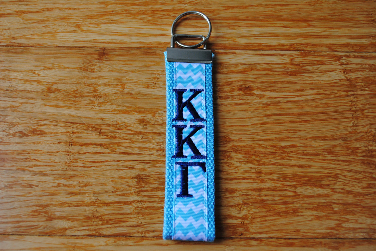 Kappa Kappa Gamma Key Fob/Keychain - Monogrammed-Choose Design,Sorority, Letter, Personalized Wristlet Licensed product.Key Fob, Embroidery