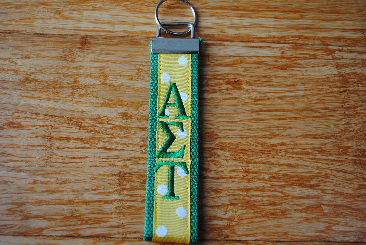 Alpha Sigma Tau Keychain - Monogrammed-Choose Design,Sorority, Letter, Personalized Key Fob Wristlet Licensed product.Key Fob, Embroidery