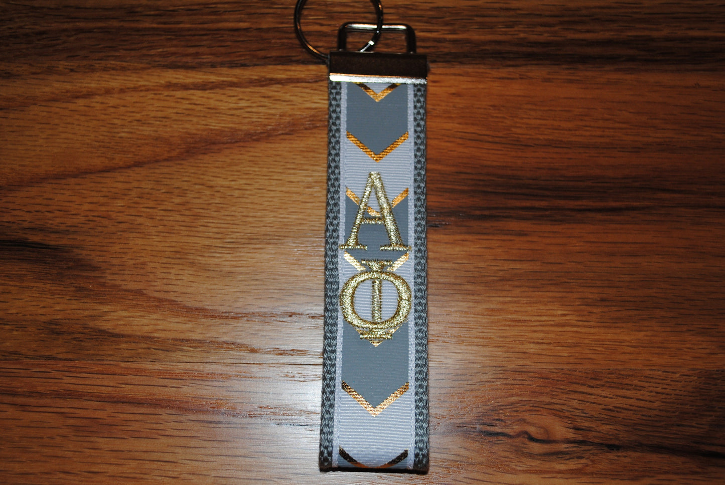 Alpha Phi Sorority Keychain - Monogrammed/Embroidery Key Fob Keychain Wristlet(OFFICIAL LICENSED PRODUCT)