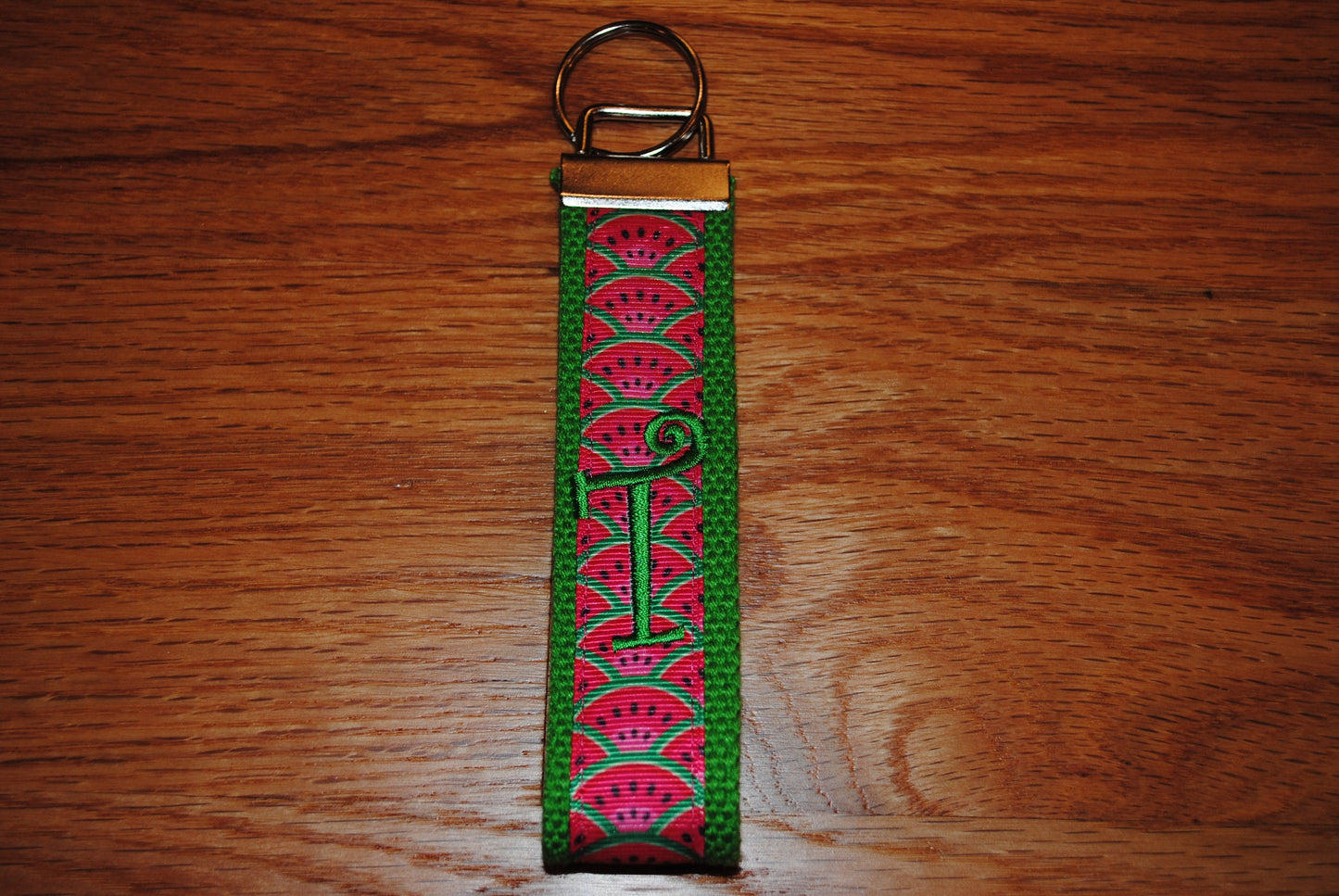 Keychain - Watermelon, Choose Webbing, Letter, Sorority or Personalize Key Fob Wristlet,Sorority Keychain