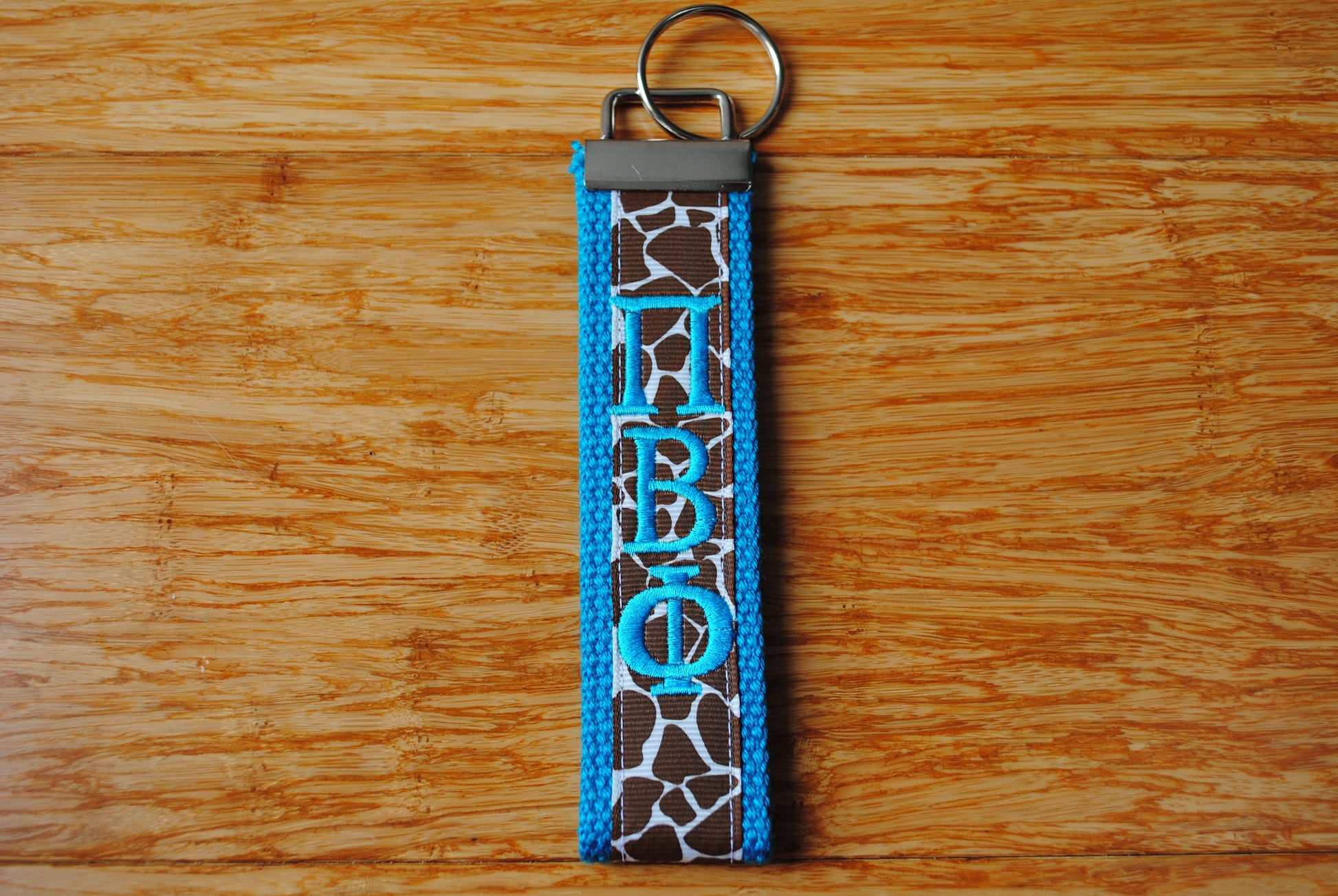 Pi Beta Phi Key Fob- Monogrammed-Choose Design,Sorority, Letter, Personalized Keychain Wristlet Licensed product.Key Fob, Embroidery