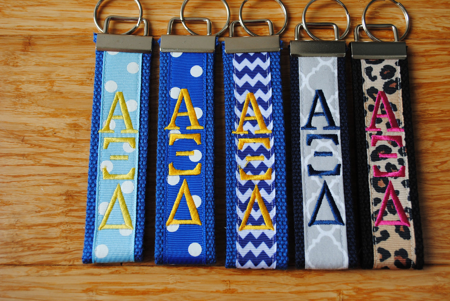 Alpha Xi Delta Keychain - Monogrammed-Choose Design,Sorority, Letter, Personalized Key Fob Wristlet Licensed product.Key Fob, Embroidery