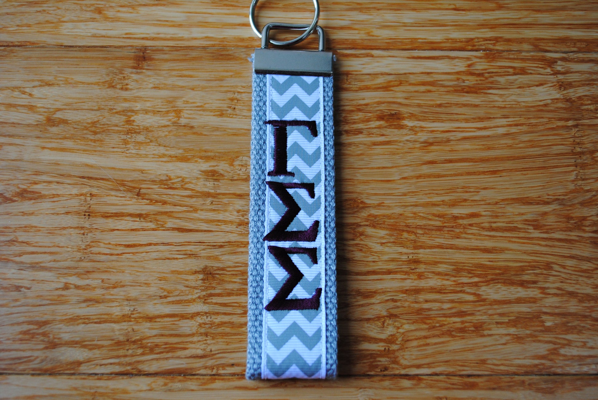 Gamma Sigma Sigma Keychain - Monogrammed-Choose Design,Sorority, Letter, Personalized Key Fob Wristlet Licensed product.Key Fob, Embroidery