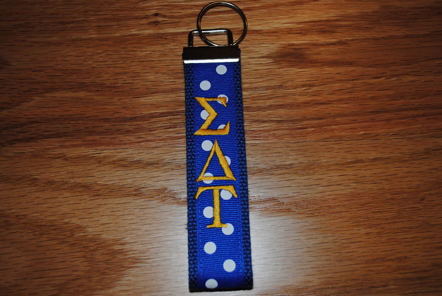 Sigma Delta Tau Keychain - Sorority Monogrammed/Embroidery Key Fob Keychain Wristlet(OFFICIAL LICENSED PRODUCT)