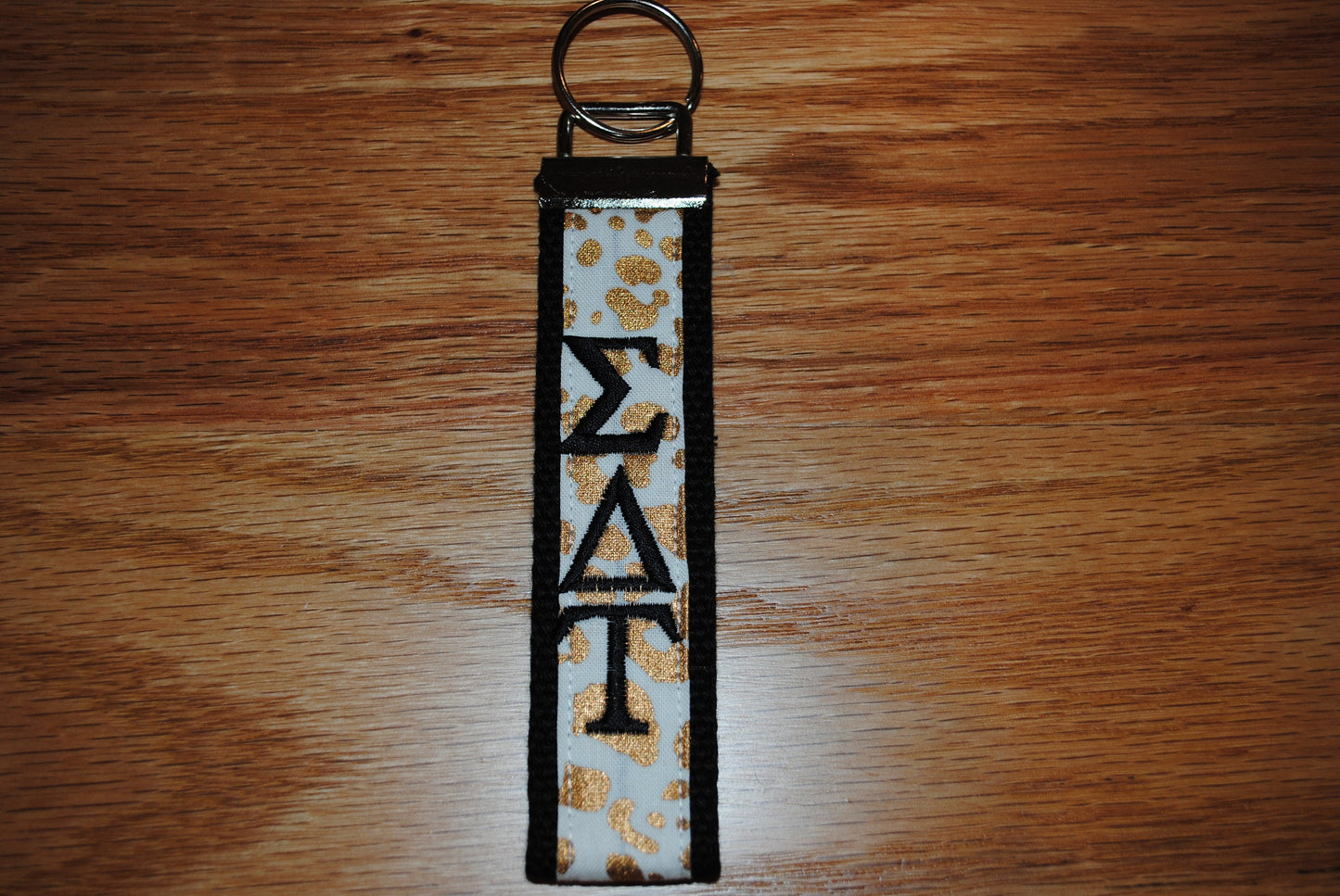 Sigma Delta Tau Keychain - Sorority Monogrammed/Embroidery Key Fob Keychain Wristlet(OFFICIAL LICENSED PRODUCT)