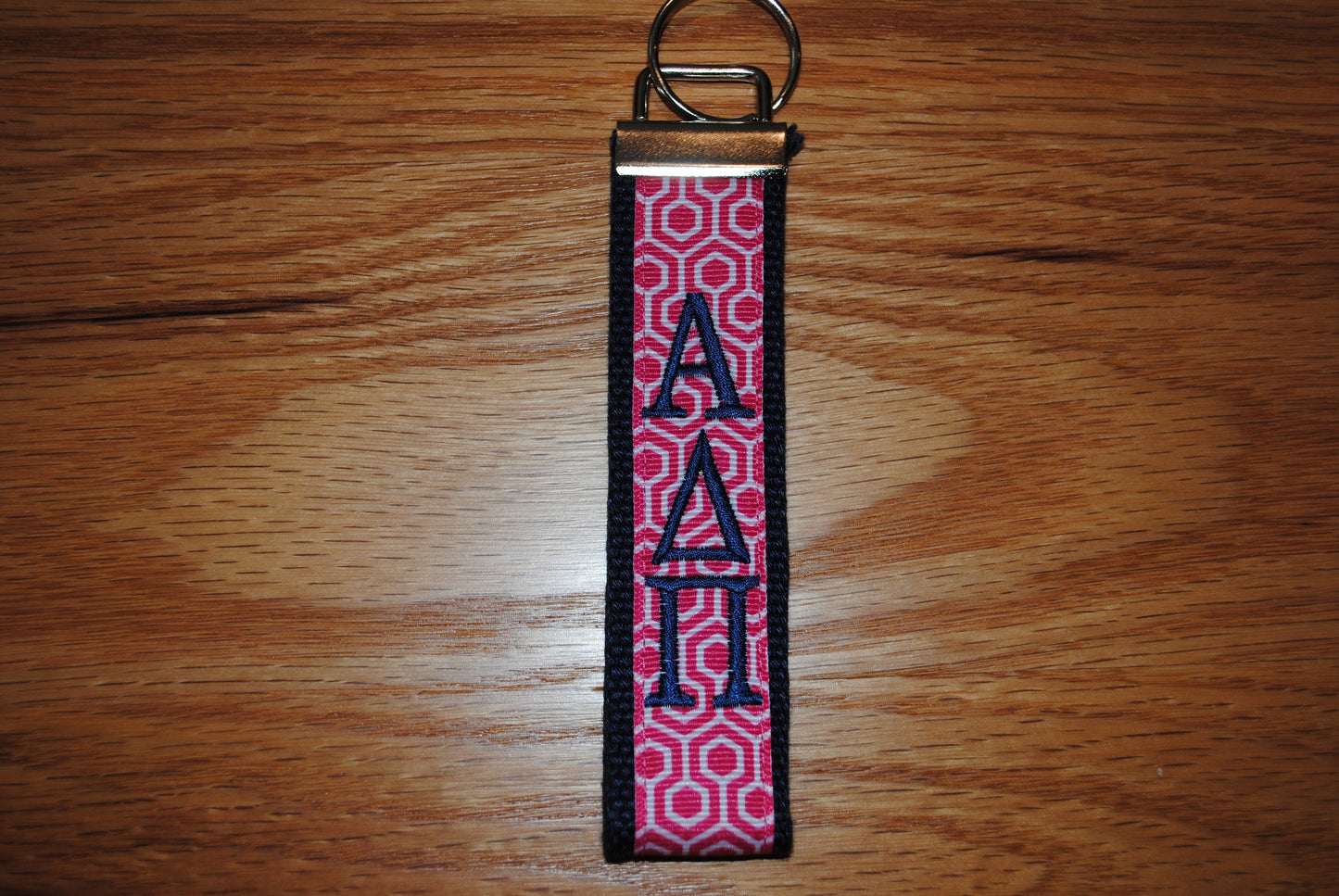 Sorority Keychain - Choose Sorority, Letters, Ribbon, Grandmothers or personalized monogrammed Licensed Product, Quadtrefoil ribbon, key fob