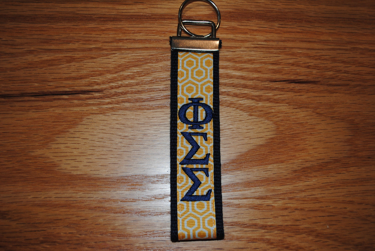 Sorority Keychain - Choose Sorority, Letters, Ribbon, Grandmothers or personalized monogrammed Licensed Product, Quadtrefoil ribbon, key fob