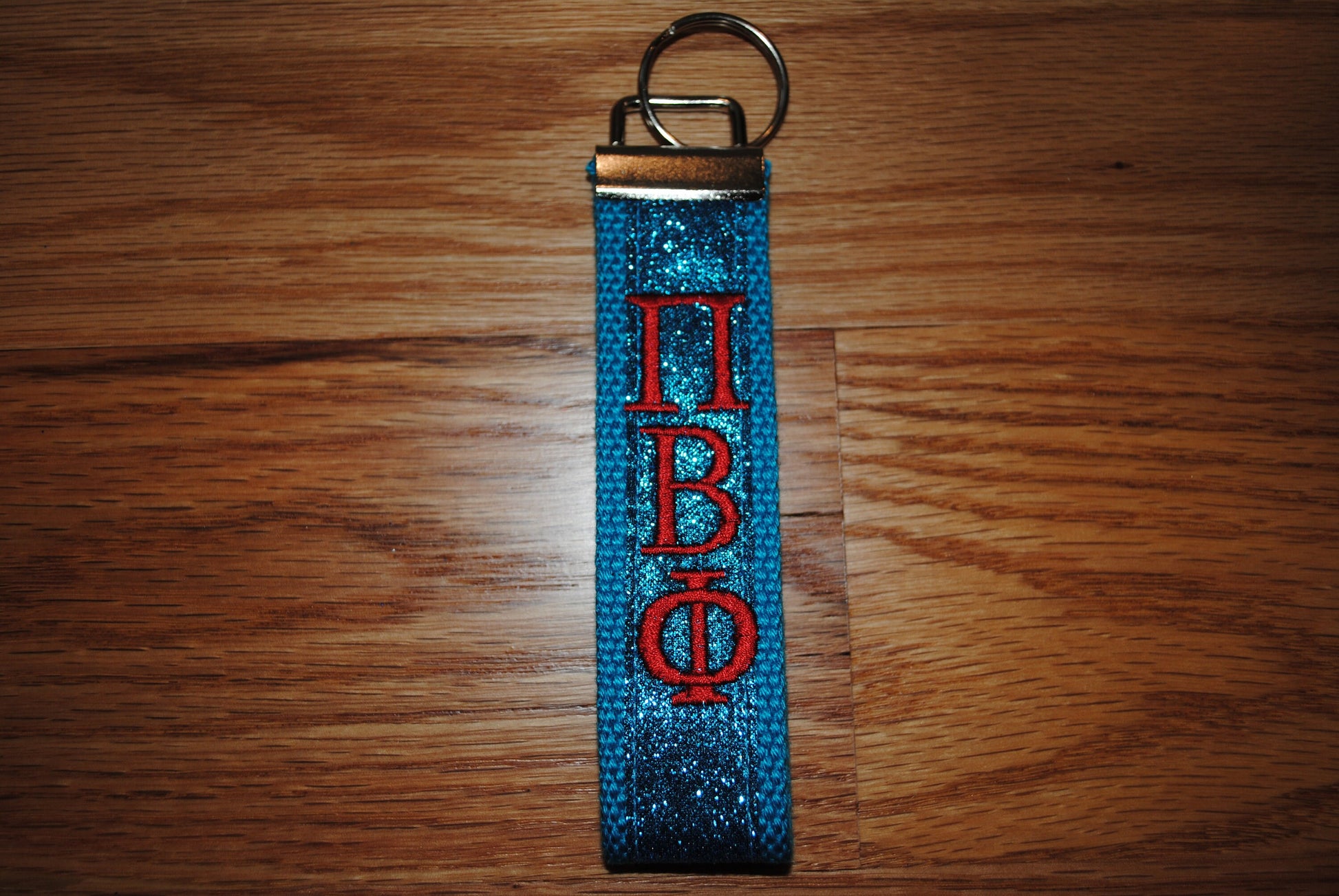 Sorority Keychain, Keyfob - Glitter Monogrammed-Choose Design,Sorority, Letter, Personalized Wristlet Licensed product, Embroidery