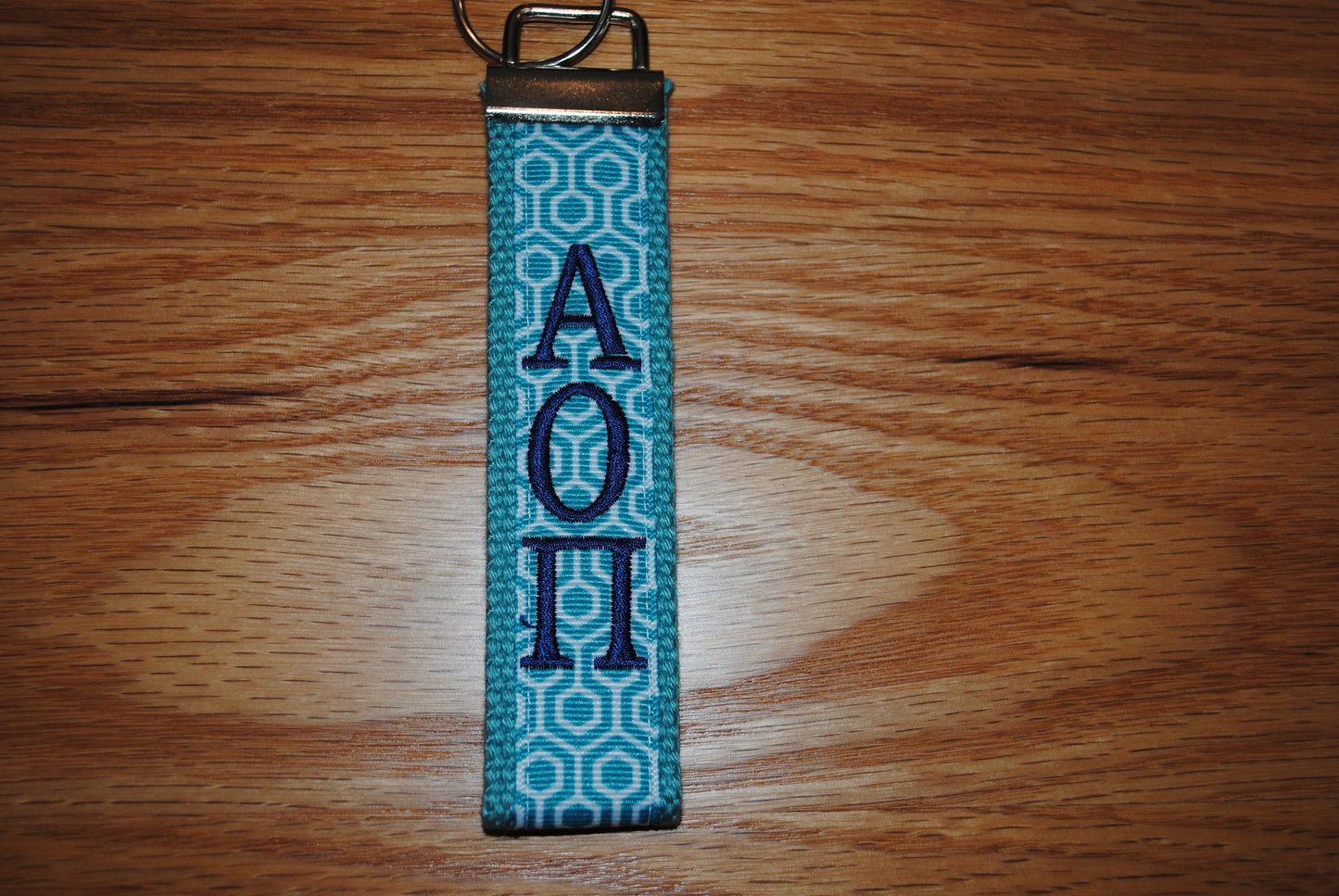 Sorority Keychain - Choose Sorority, Letters, Ribbon, Grandmothers or personalized monogrammed Licensed Product, Quadtrefoil ribbon, key fob