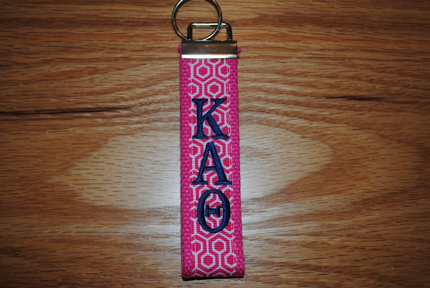 Sorority Keychain - Choose Sorority, Letters, Ribbon, Grandmothers or personalized monogrammed Licensed Product, Quadtrefoil ribbon, key fob