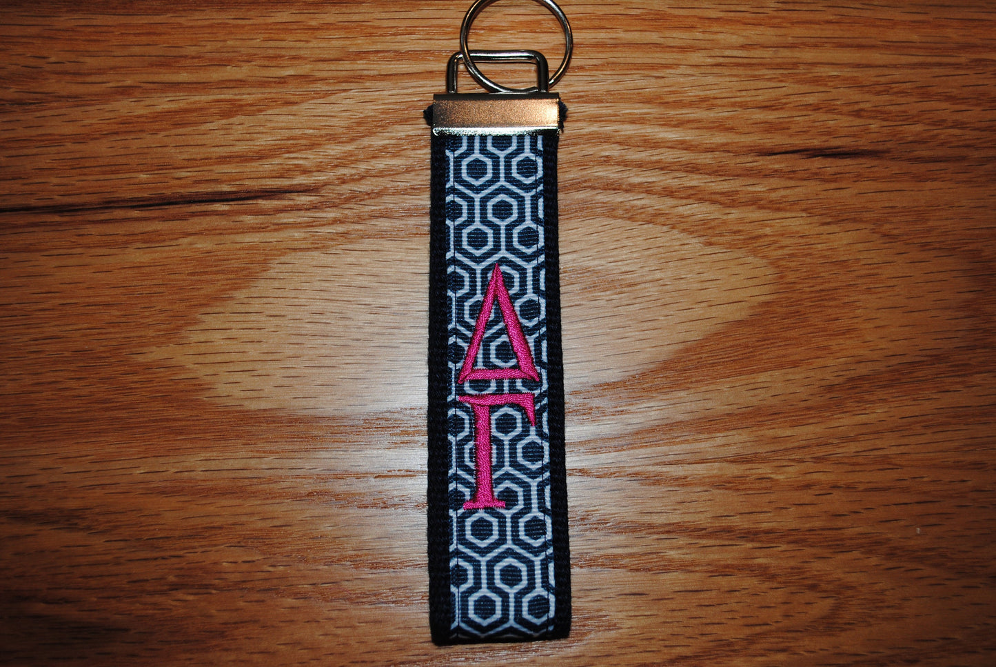 Sorority Keychain - Choose Sorority, Letters, Ribbon, Grandmothers or personalized monogrammed Licensed Product, Quadtrefoil ribbon, key fob