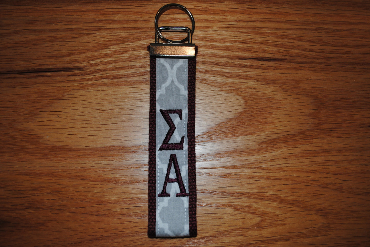 Sorority Keychain, Keyfob - Quadrofoil fabric Monogrammed-Choose Design,Sorority, Letter, Personalized Wristlet Licensed product, Embroidery