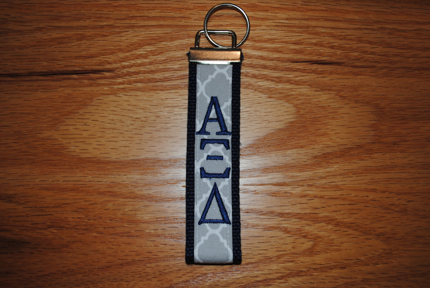 Sorority Keychain, Keyfob - Quadrofoil fabric Monogrammed-Choose Design,Sorority, Letter, Personalized Wristlet Licensed product, Embroidery