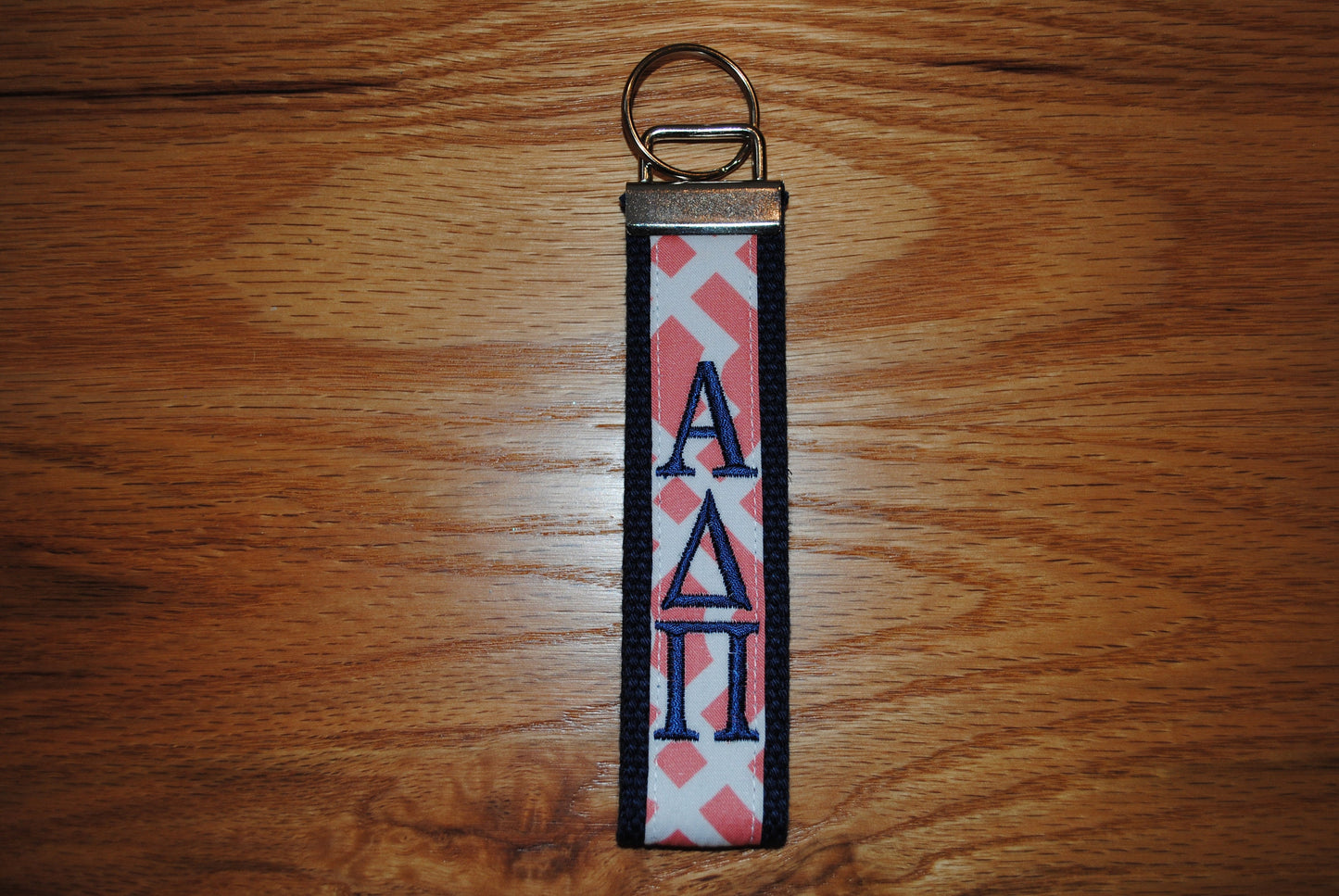 Sorority Keychain, Keyfob - Quadrofoil fabric Monogrammed-Choose Design,Sorority, Letter, Personalized Wristlet Licensed product, Embroidery