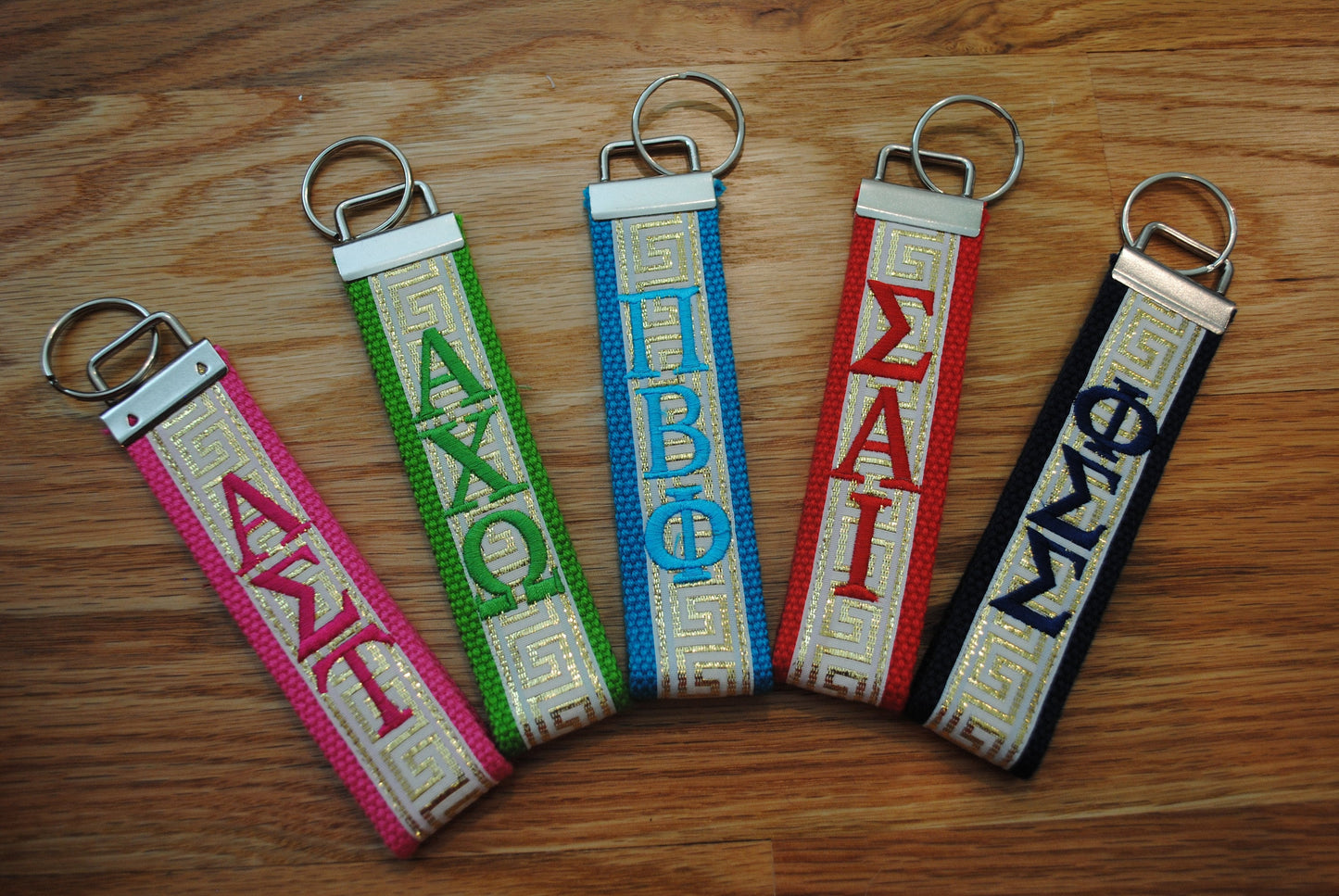 Sorority Keychain - Letter, Grandmother Key Fob Wristlet Official Licensed Product Greek Life Personlized Embroidery Choose Keychain