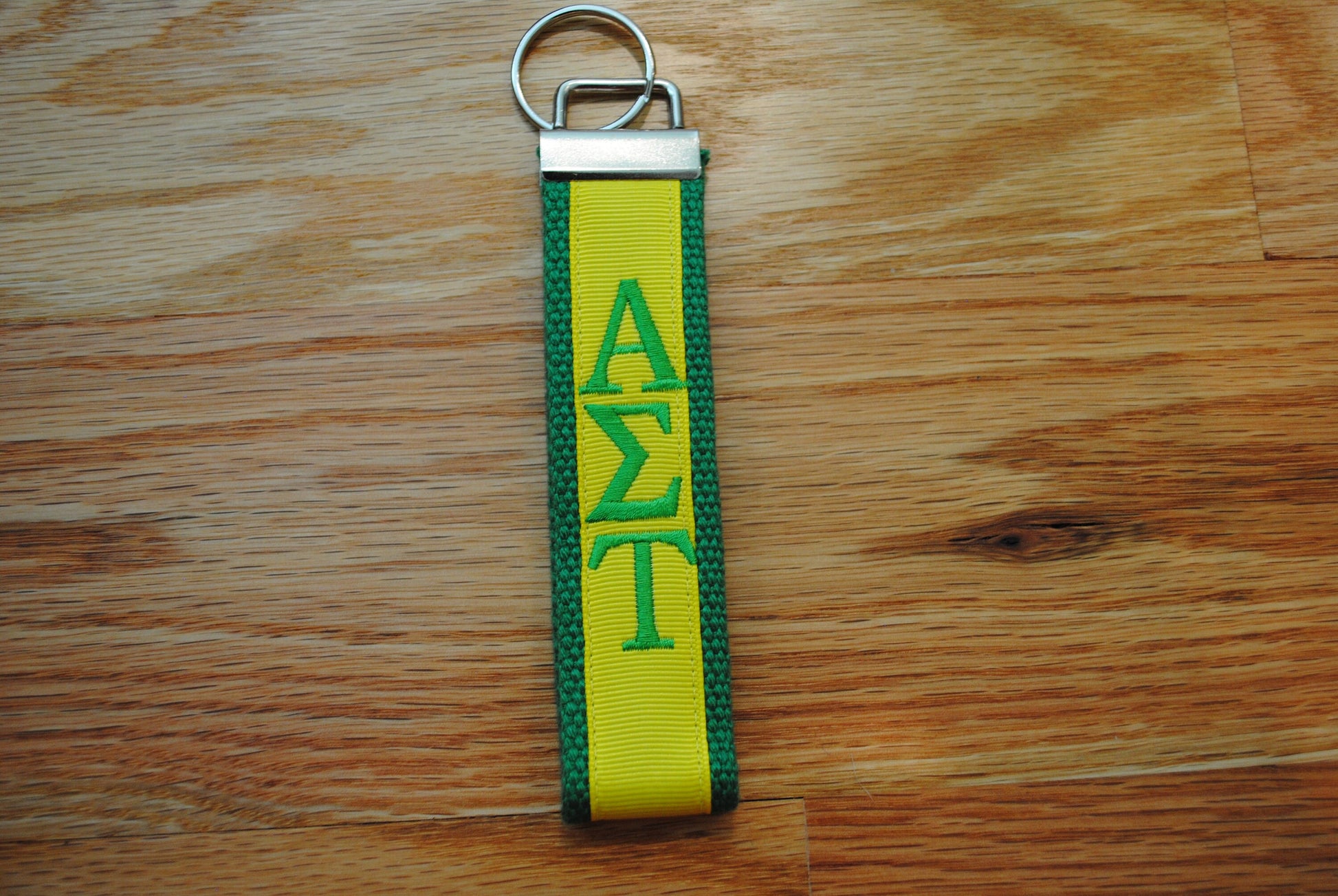 Alpha Sigma Tau Keychain - Monogrammed-Choose Design,Sorority, Letter, Personalized Key Fob Wristlet Licensed product.Key Fob, Embroidery