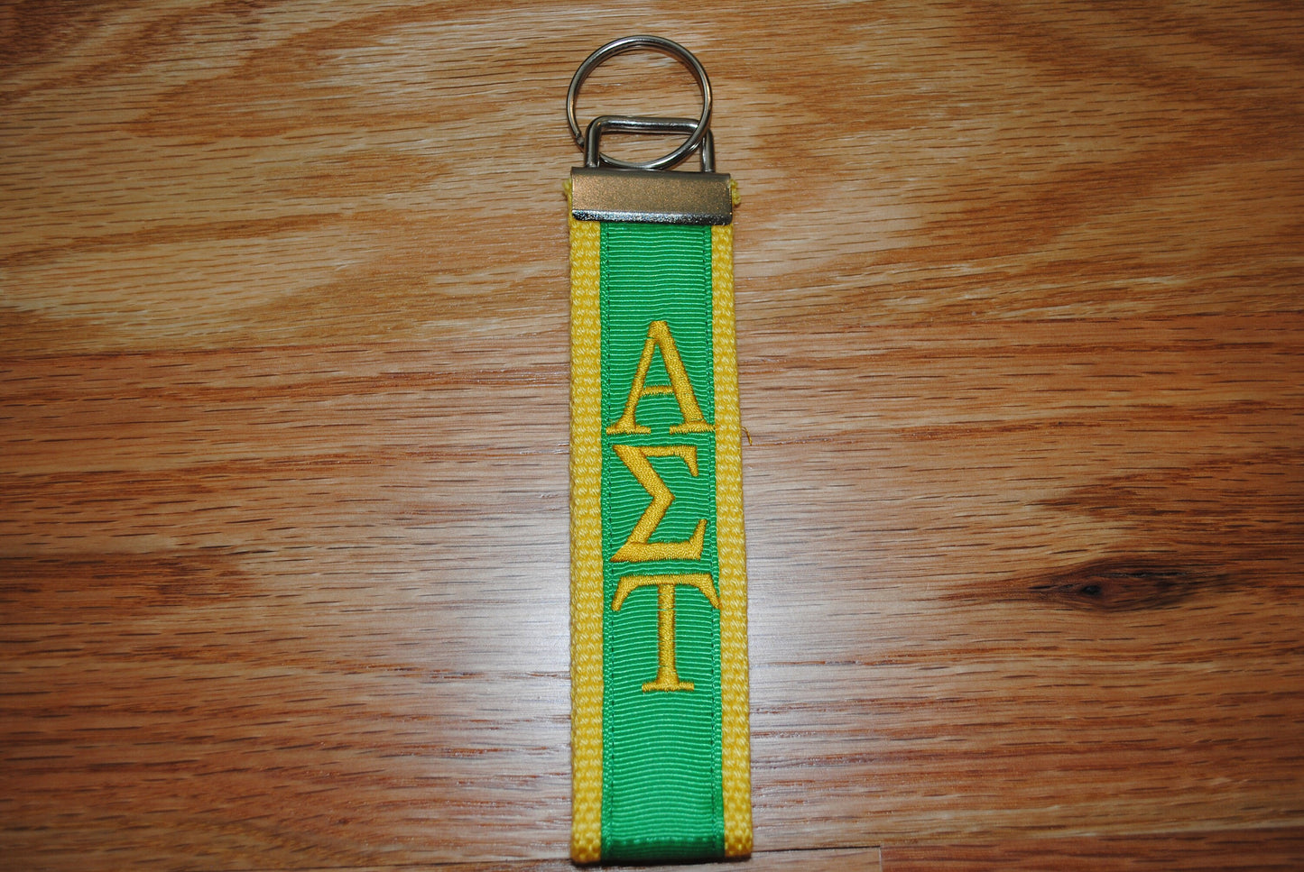 Alpha Sigma Tau Keychain - Monogrammed-Choose Design,Sorority, Letter, Personalized Key Fob Wristlet Licensed product.Key Fob, Embroidery