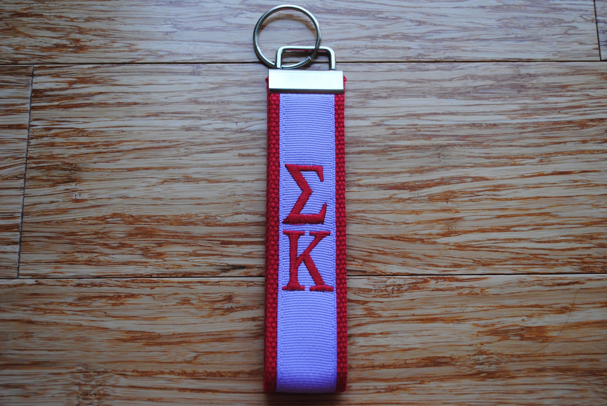 Sigma Kappa Sorority Keychain Monogrammed-Choose Design,Sorority, Letter, Personalized Key Fob Wristlet Licensed product.Key Fob, Embroidery