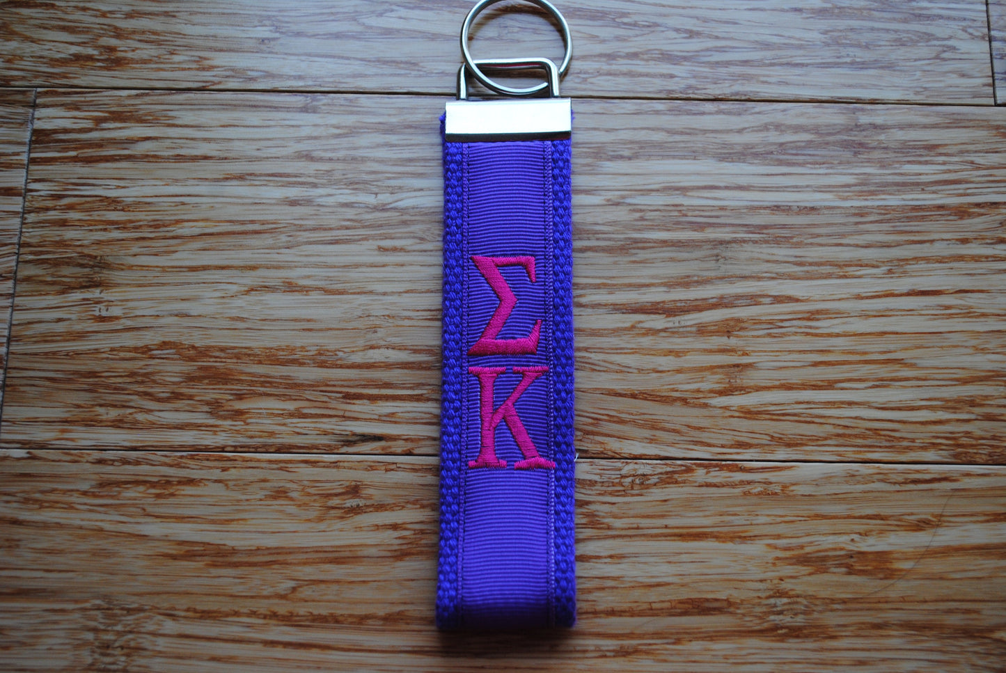 Sigma Kappa Sorority Keychain Monogrammed-Choose Design,Sorority, Letter, Personalized Key Fob Wristlet Licensed product.Key Fob, Embroidery