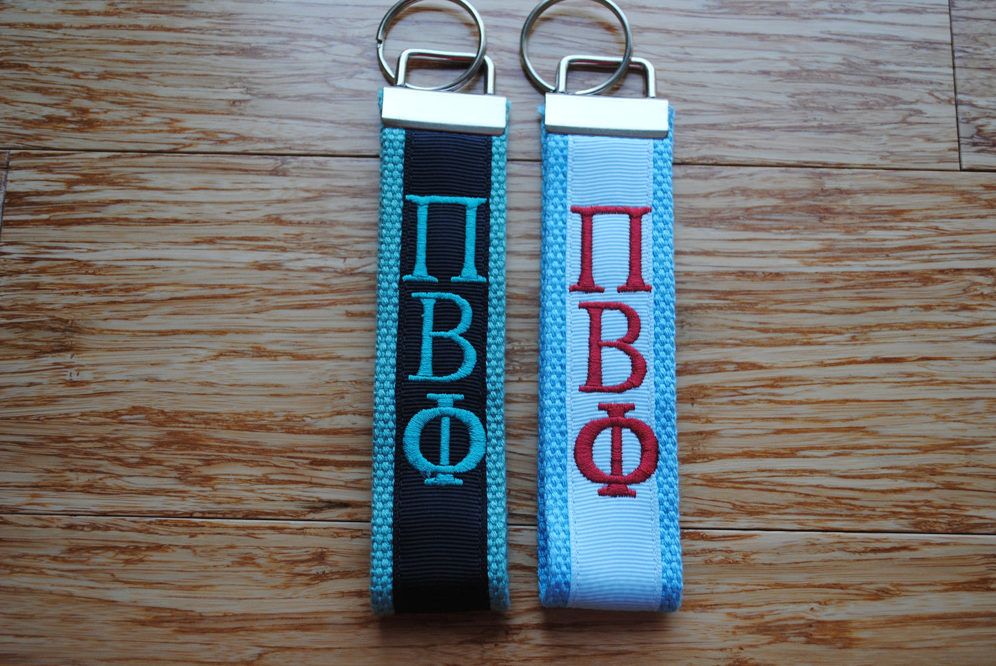 Pi Beta Phi Key Fob- Monogrammed-Choose Design,Sorority, Letter, Personalized Keychain Wristlet Licensed product.Key Fob, Embroidery