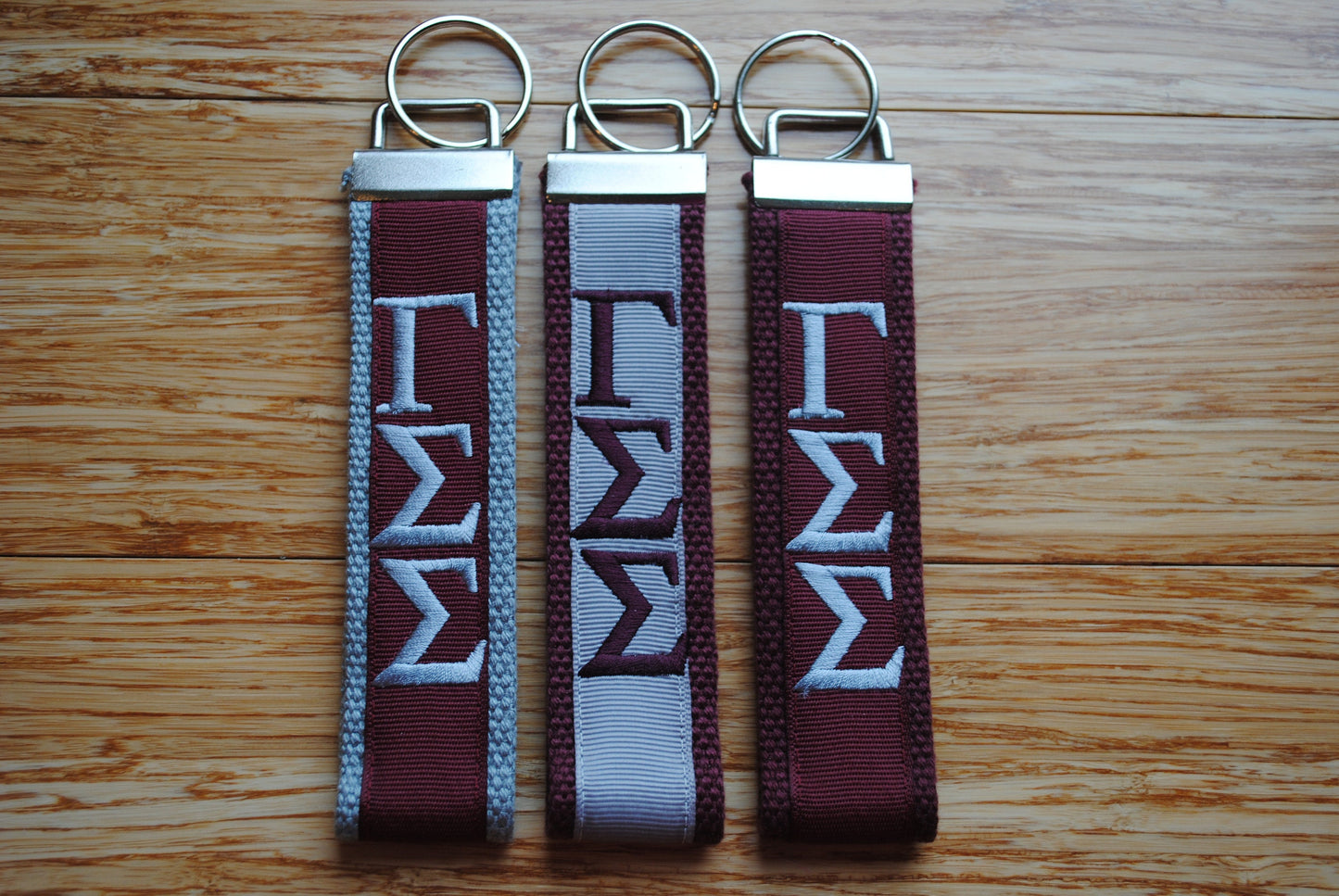 Gamma Sigma Sigma Keychain - Monogrammed-Choose Design,Sorority, Letter, Personalized Key Fob Wristlet Licensed product.Key Fob, Embroidery