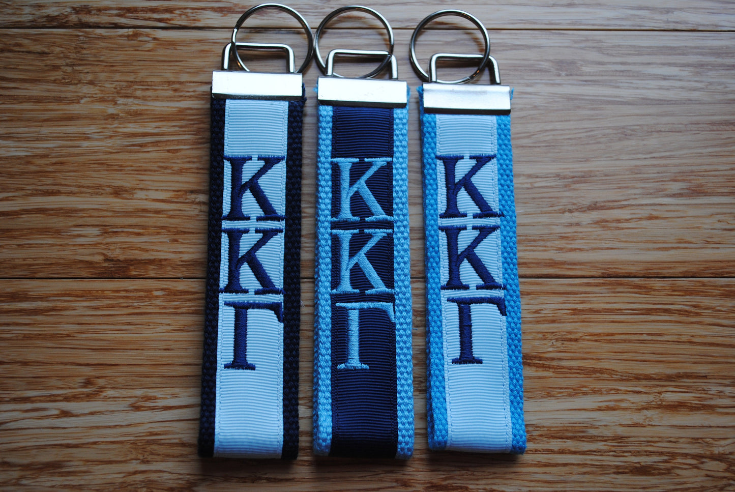 Kappa Kappa Gamma Key Fob/Keychain - Monogrammed-Choose Design,Sorority, Letter, Personalized Wristlet Licensed product.Key Fob, Embroidery