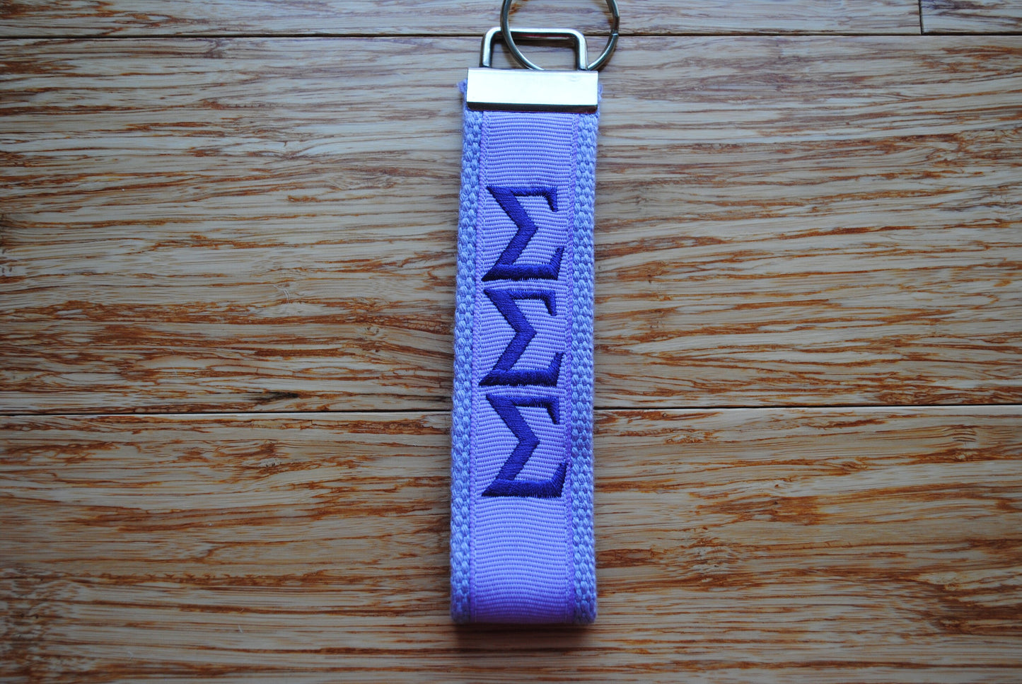 Sigma Sigma Sigma Sorority Keychain - Monogrammed-Choose Design,Sorority, Letter, Personalized Key Fob/Wristlet/Licensed product, Embroidery