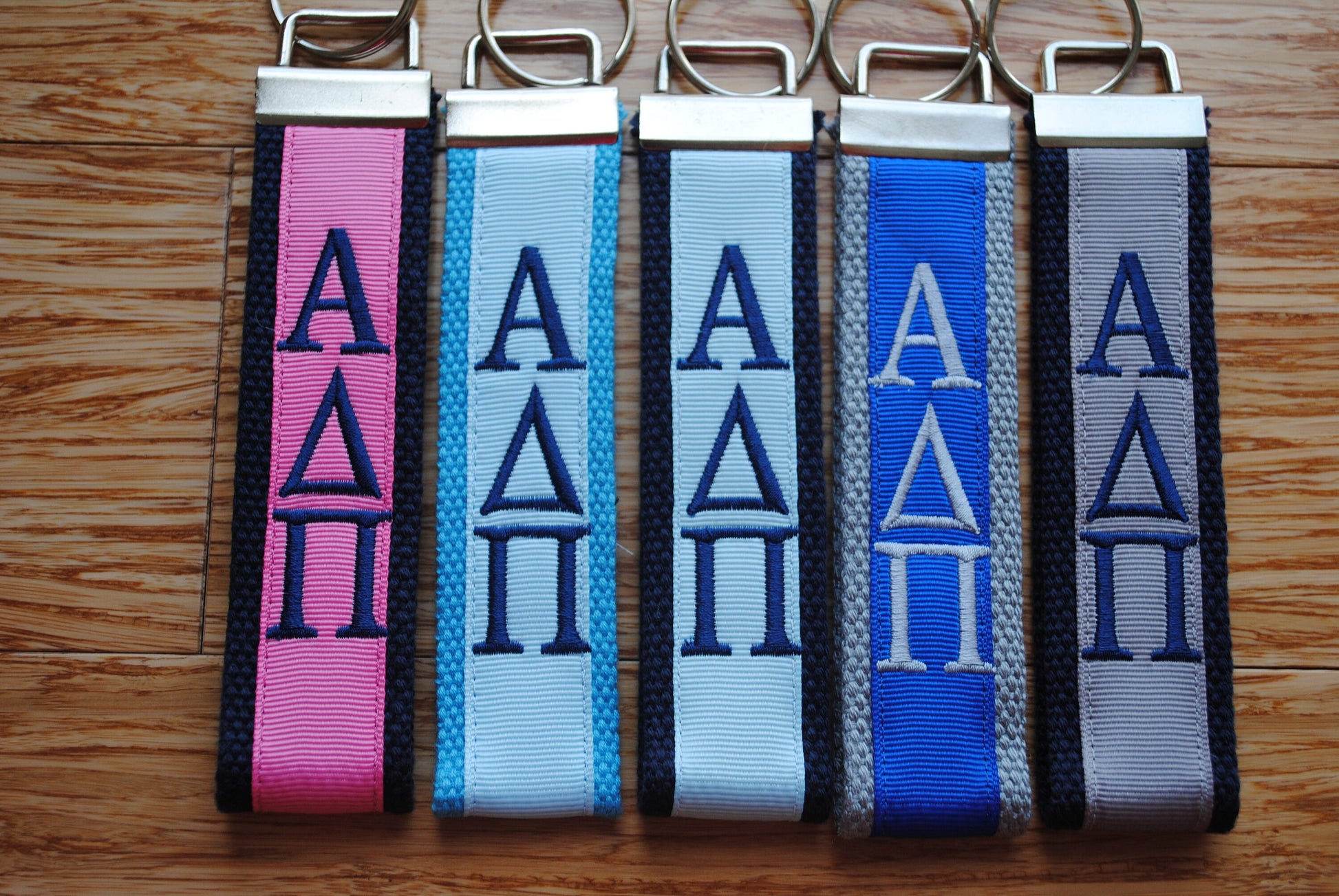 Alpha Delta Pi Sorority Keychain, Keyfob - Monogrammed-Choose Design,Sorority, Letter, Personalized Wristlet Licensed product, Embroidery