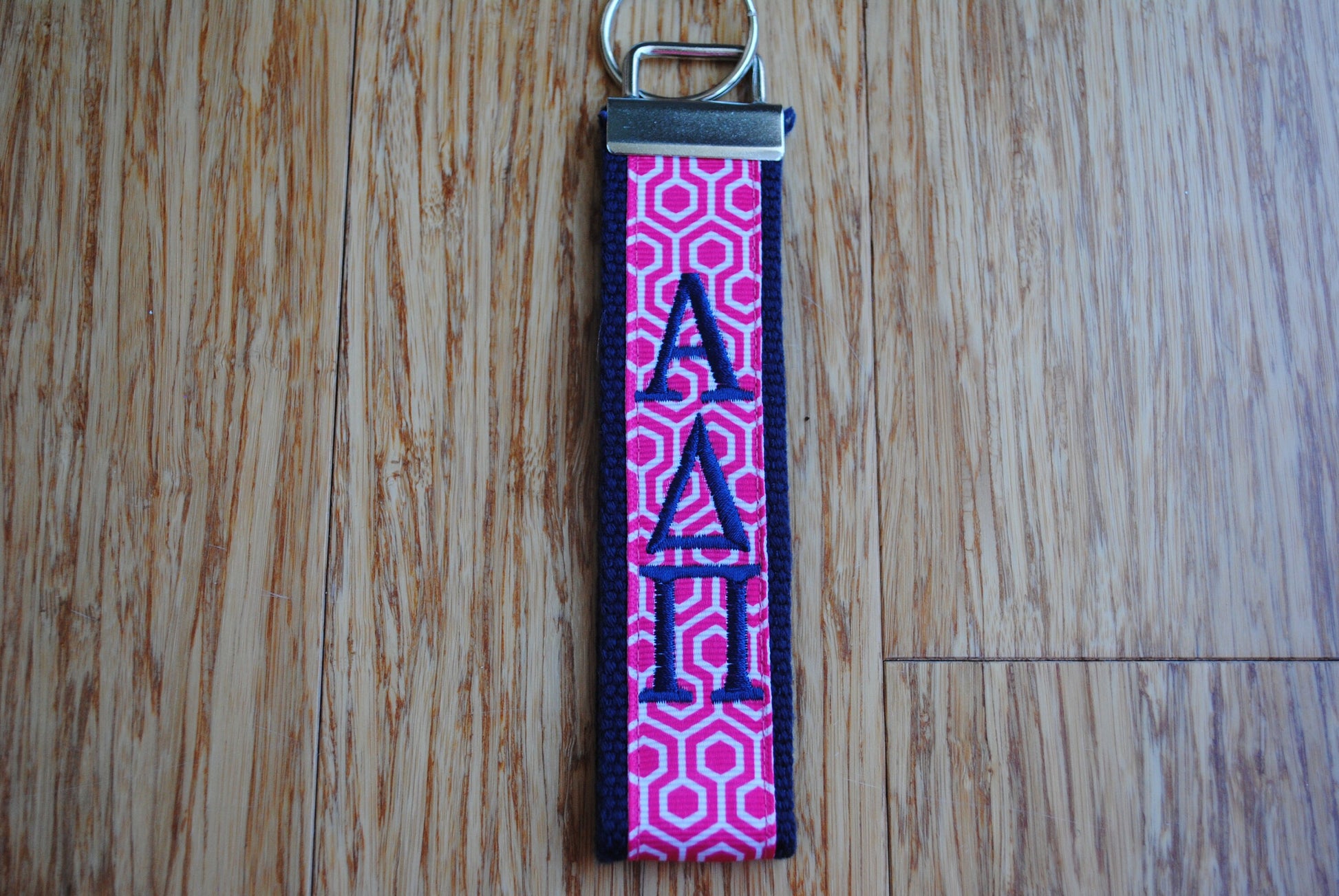 Alpha Delta Pi Sorority Keychain, Keyfob - Monogrammed-Choose Design,Sorority, Letter, Personalized Wristlet Licensed product, Embroidery