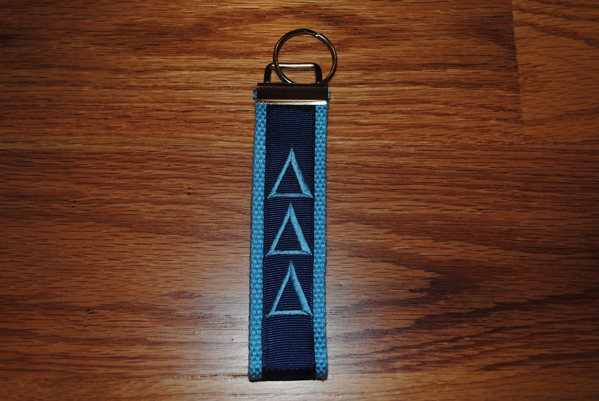 Delta Delta Delta Sorority Keychain Monogrammed-Choose Design,Sorority, Letter, Personalized Wristlet Licensed product.Key Fob, Embroidery