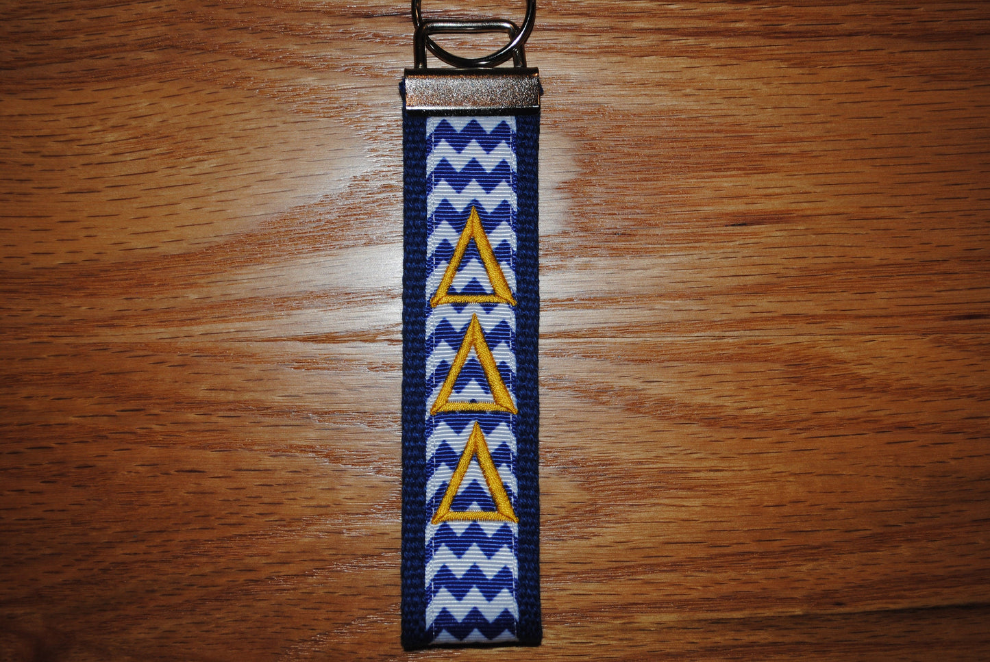 Delta Delta Delta Sorority Keychain Monogrammed-Choose Design,Sorority, Letter, Personalized Wristlet Licensed product.Key Fob, Embroidery