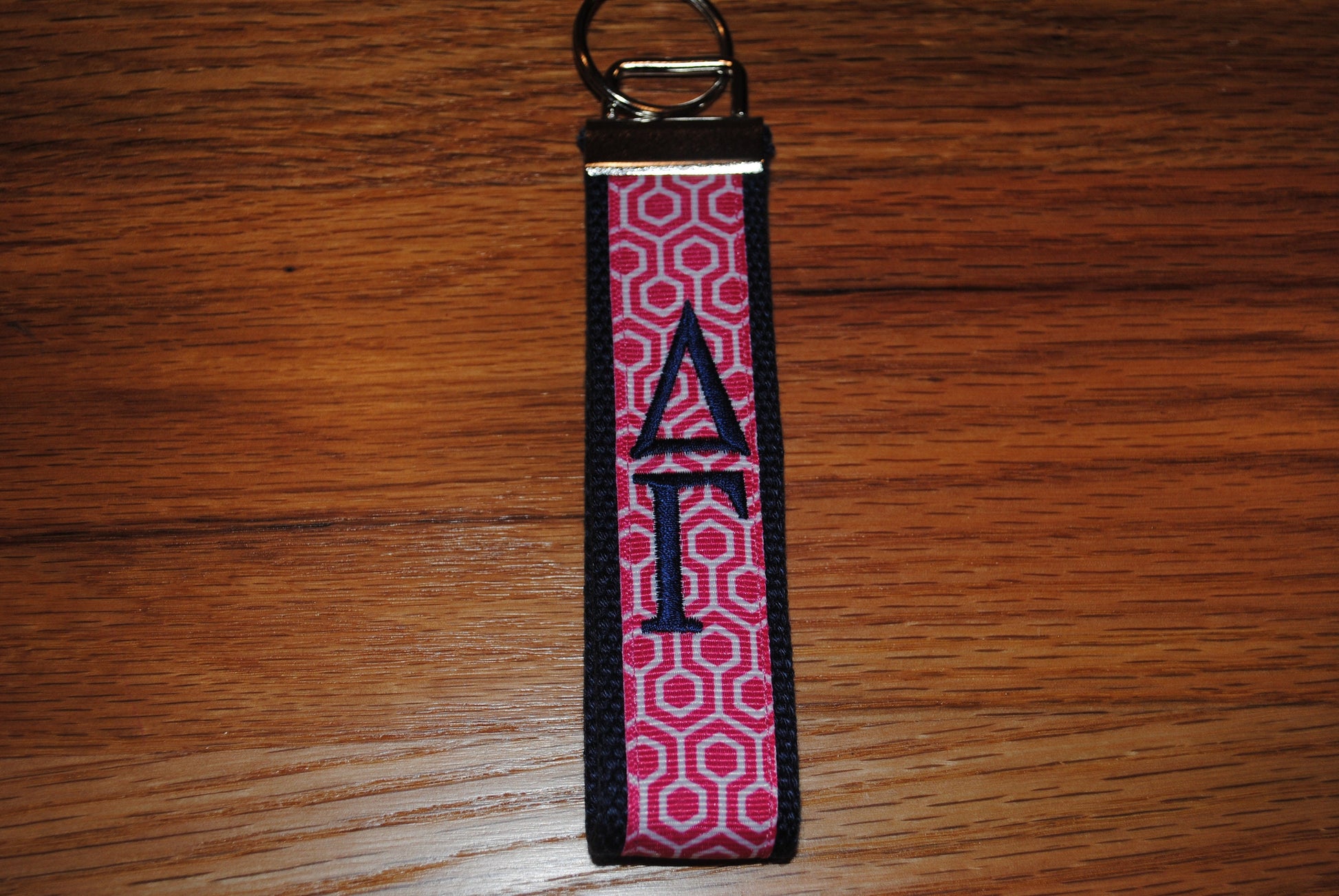 Sorority Keychain - Choose Sorority, Letters, Ribbon, Grandmothers or personalized monogrammed Licensed Product, Quadtrefoil ribbon, key fob