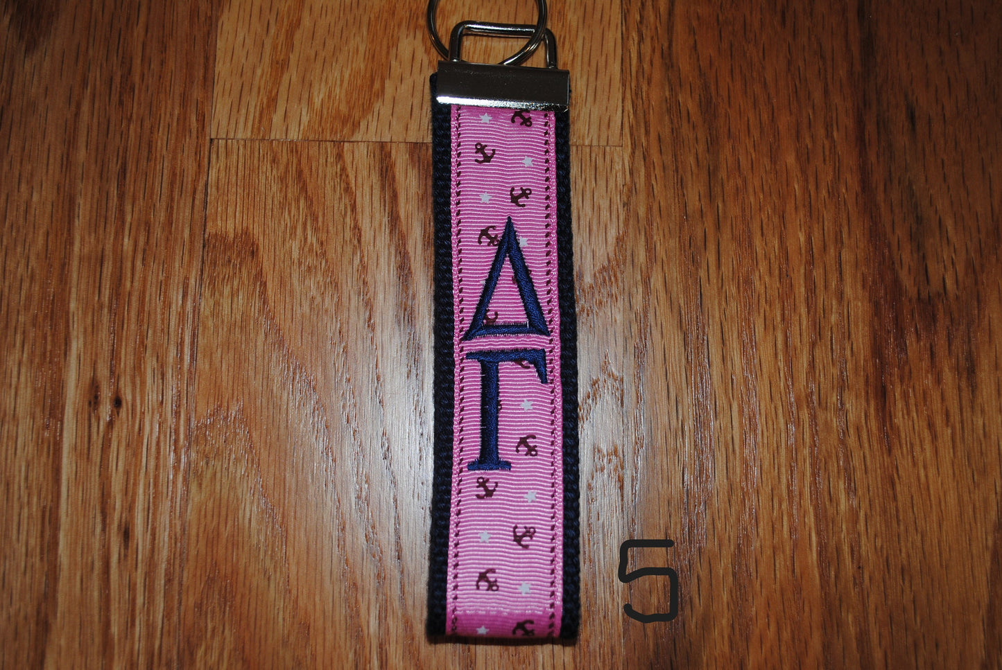 Delta Gamma Keychain - Monogrammed-Choose Design,Sorority, Letter, Personalized Key Fob Wristlet Licensed product.Key Fob, Embroidery