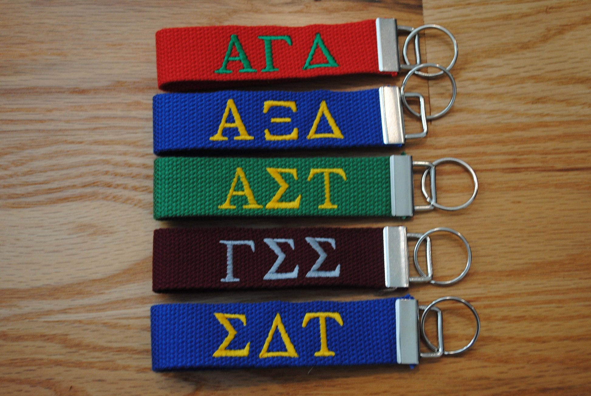 Sorority Keychain - Canvas KeyFob, Wristlet, Official Licensed Product, Greek Life, Personlized, Embroidery, Choose Keychain