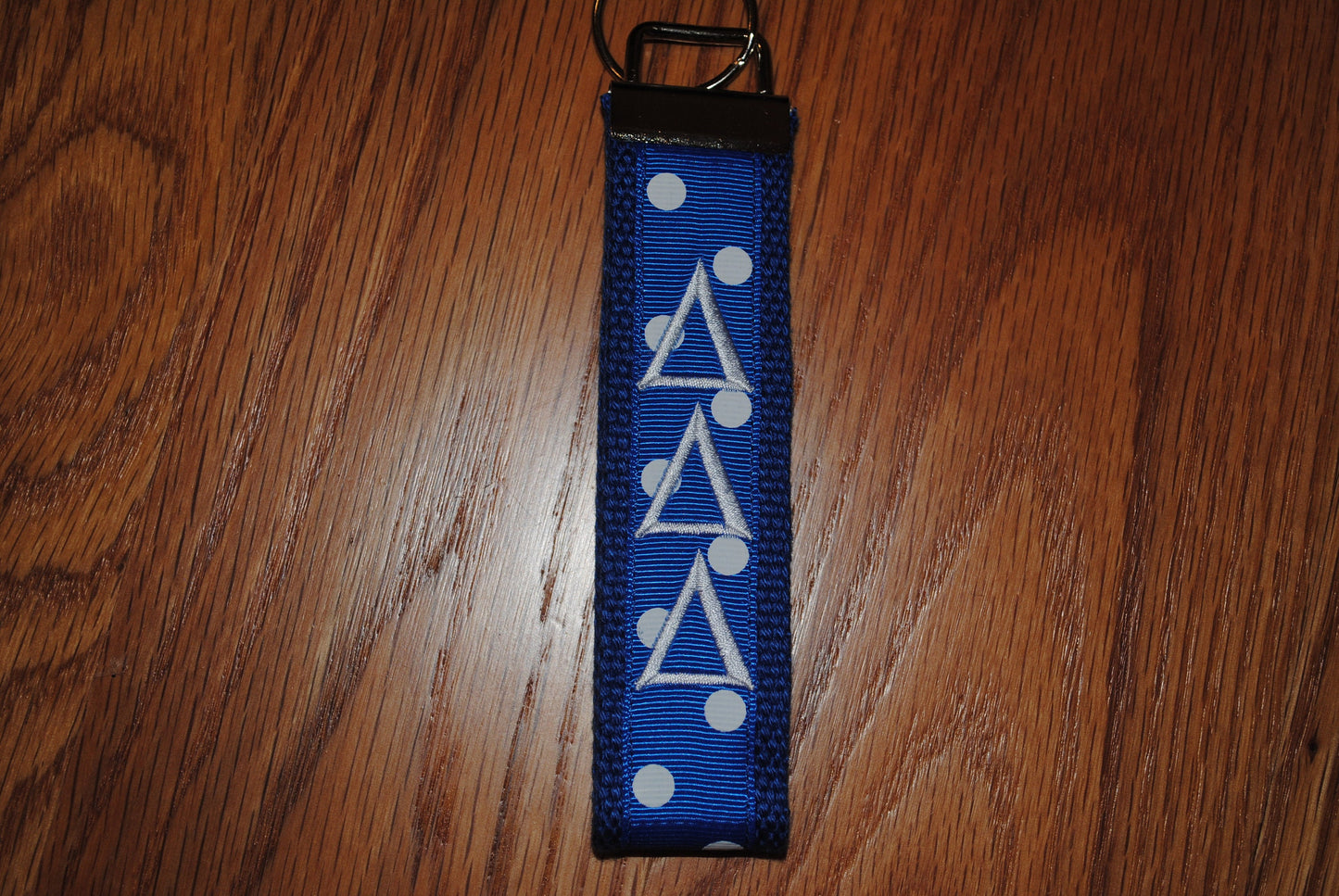 Delta Delta Delta Sorority Keychain Monogrammed-Choose Design,Sorority, Letter, Personalized Wristlet Licensed product.Key Fob, Embroidery