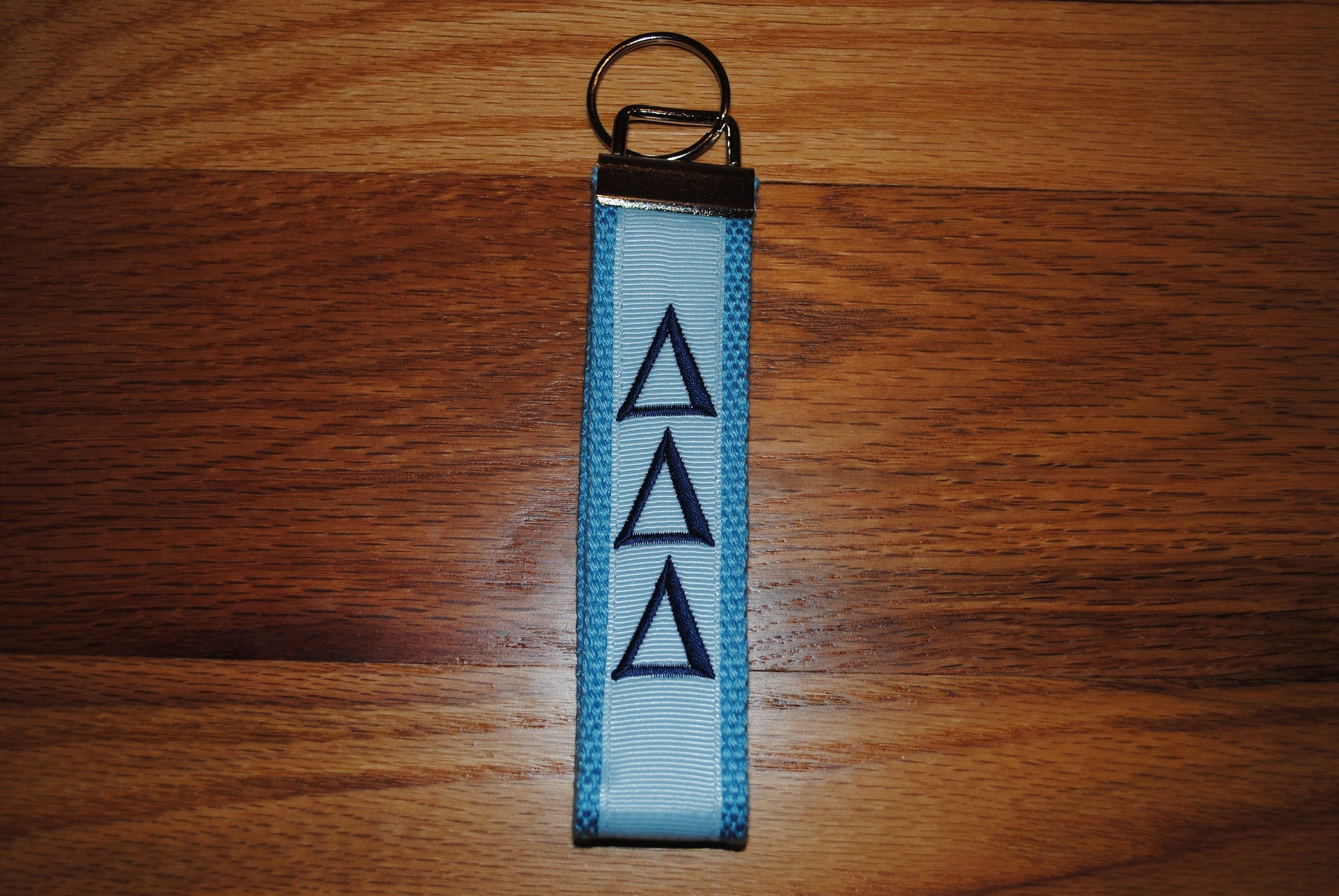 Delta Delta Delta Sorority Keychain Monogrammed-Choose Design,Sorority, Letter, Personalized Wristlet Licensed product.Key Fob, Embroidery