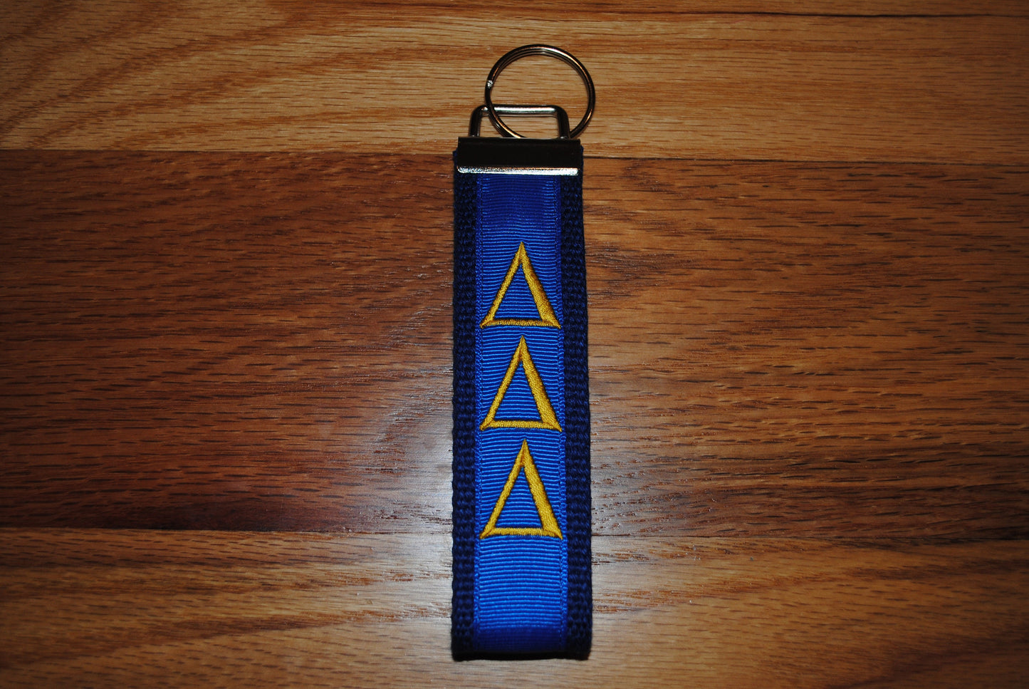 Delta Delta Delta Sorority Keychain Monogrammed-Choose Design,Sorority, Letter, Personalized Wristlet Licensed product.Key Fob, Embroidery