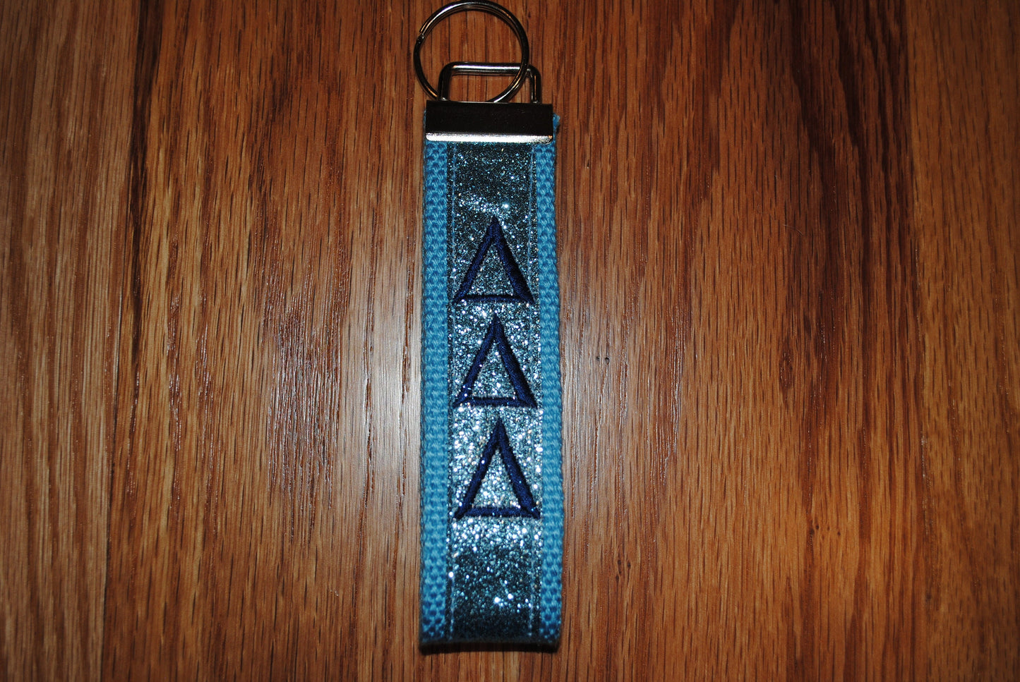 Delta Delta Delta Sorority Keychain Monogrammed-Choose Design,Sorority, Letter, Personalized Wristlet Licensed product.Key Fob, Embroidery