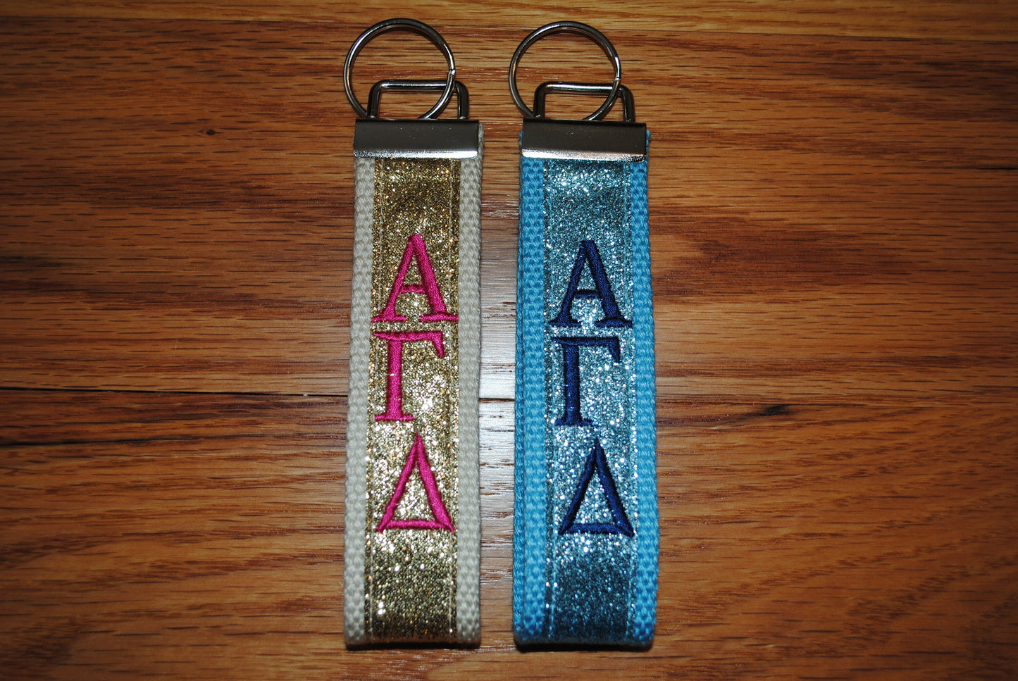 Alpha Gamma Delta Keychain, Sorority Key Fob, Monogrammed, Embroidery Key Fob, Keychain Wristlet(OFFICIAL LICENSED PRODUCT)